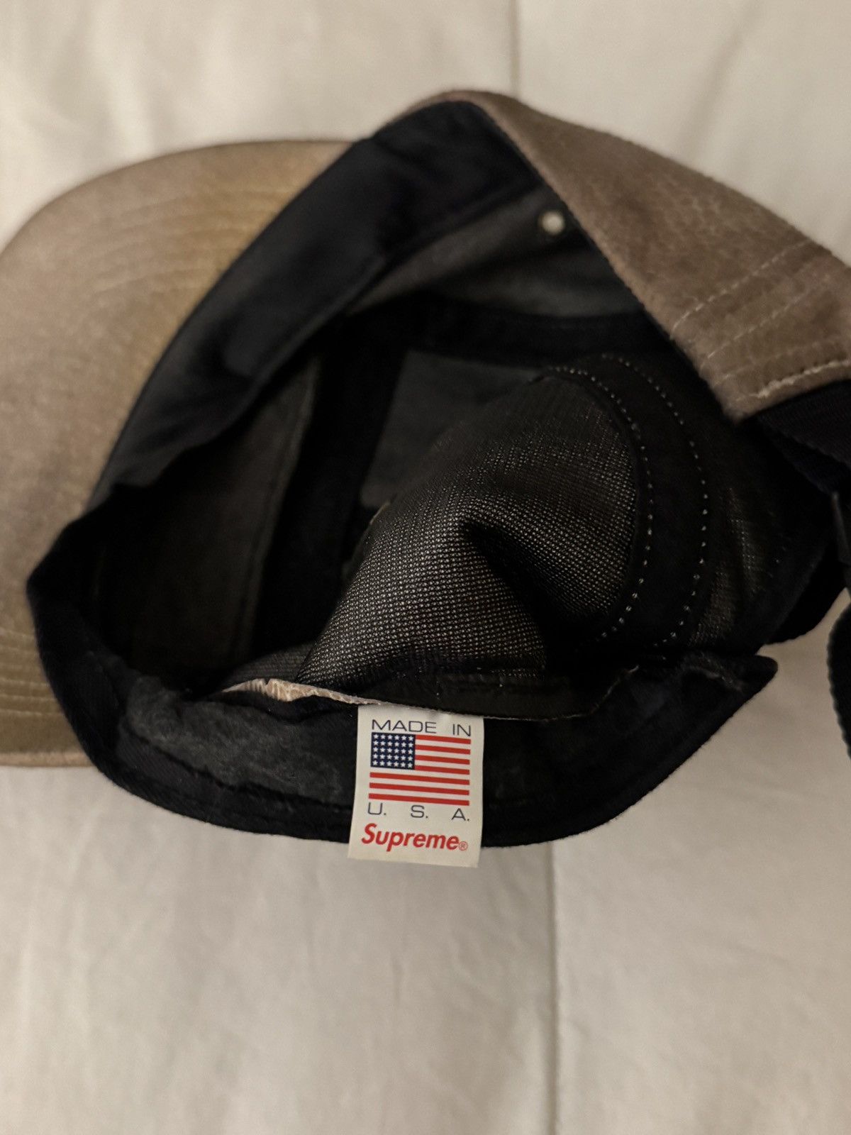 Supreme Supreme SS16 Box Logo Suede Camp 5 Panel Cap Snakeskin Size ONE SIZE - 3 Thumbnail