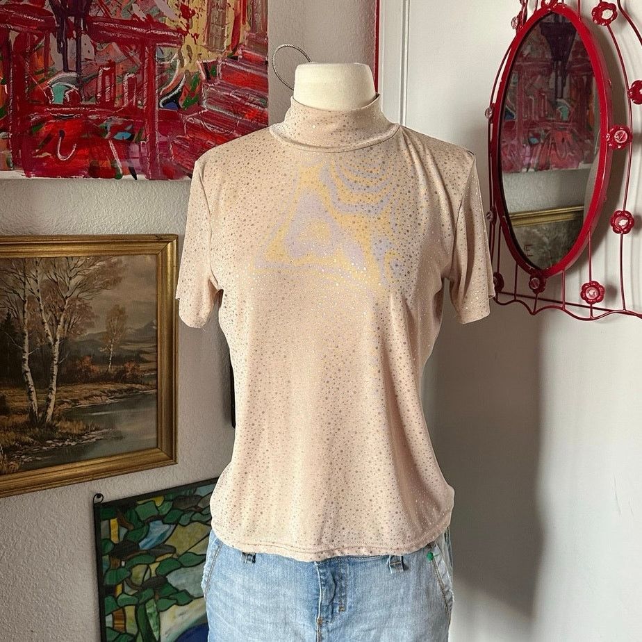 Other sml sport beige and gold polka dot turtleneck Size S / US 4 / IT 40 - 1 Thumbnail