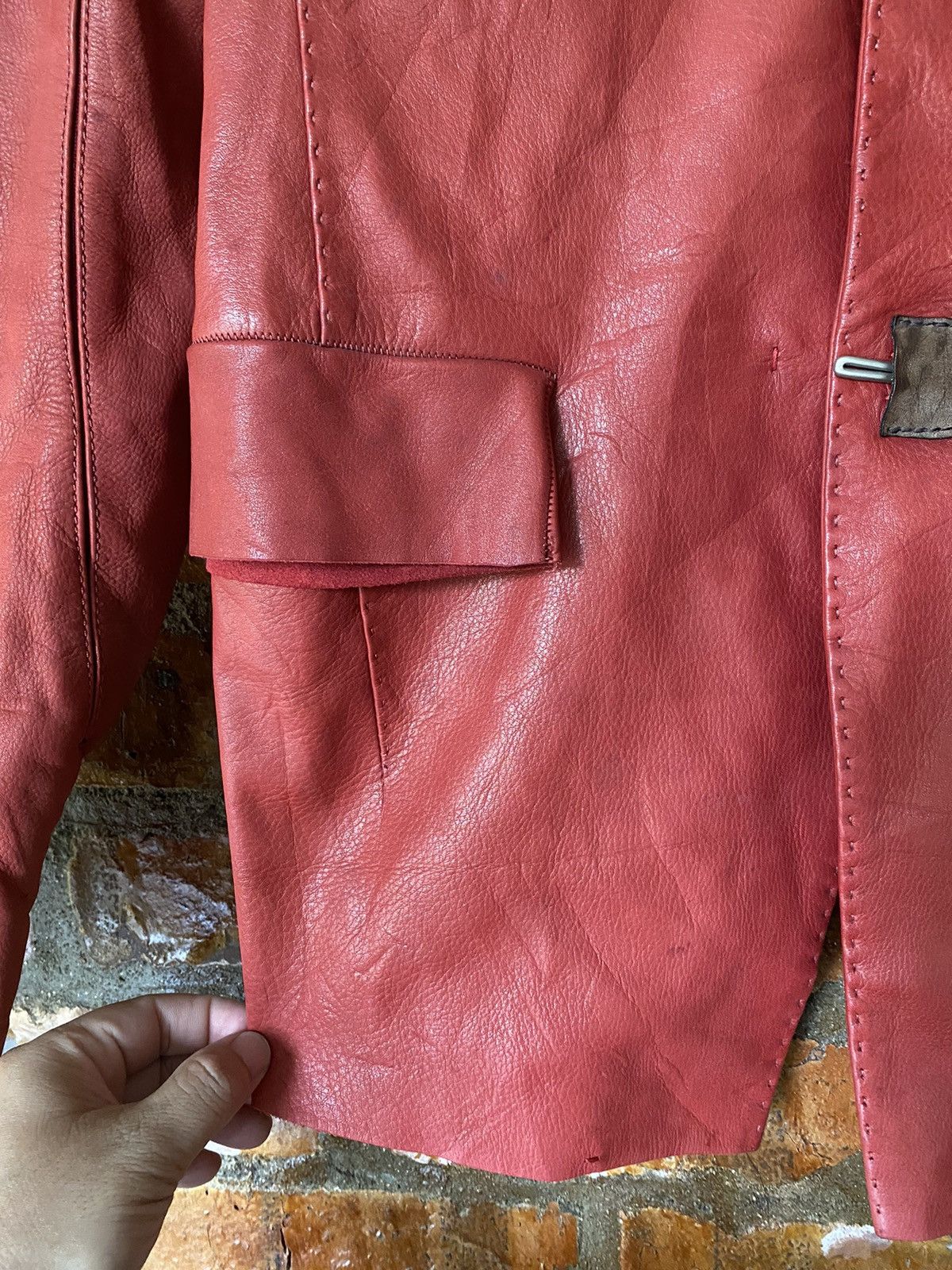 Yohan Serfaty AW2009 iconic Yohan red Leather jacket y/project Size US M / EU 48-50 / 2 - 9 Thumbnail