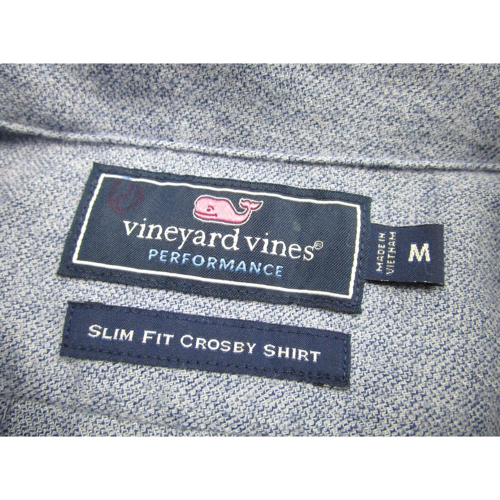 Vineyard Vines Vineyard Vines Shirt Mens Medium Blue Slim Fit Crosby Elbow Patch Performance Size US M / EU 48-50 / 2 - 5 Thumbnail