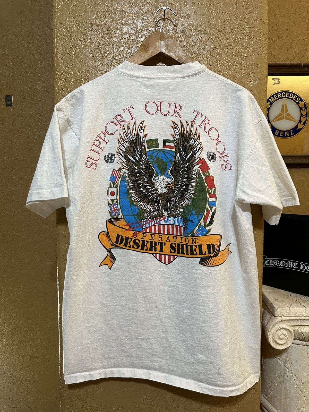 NFL × Vintage Vintage 1991 Super Bowl Operation Desert Shield Tee XL Size US XL / EU 56 / 4 - 1 Thumbnail