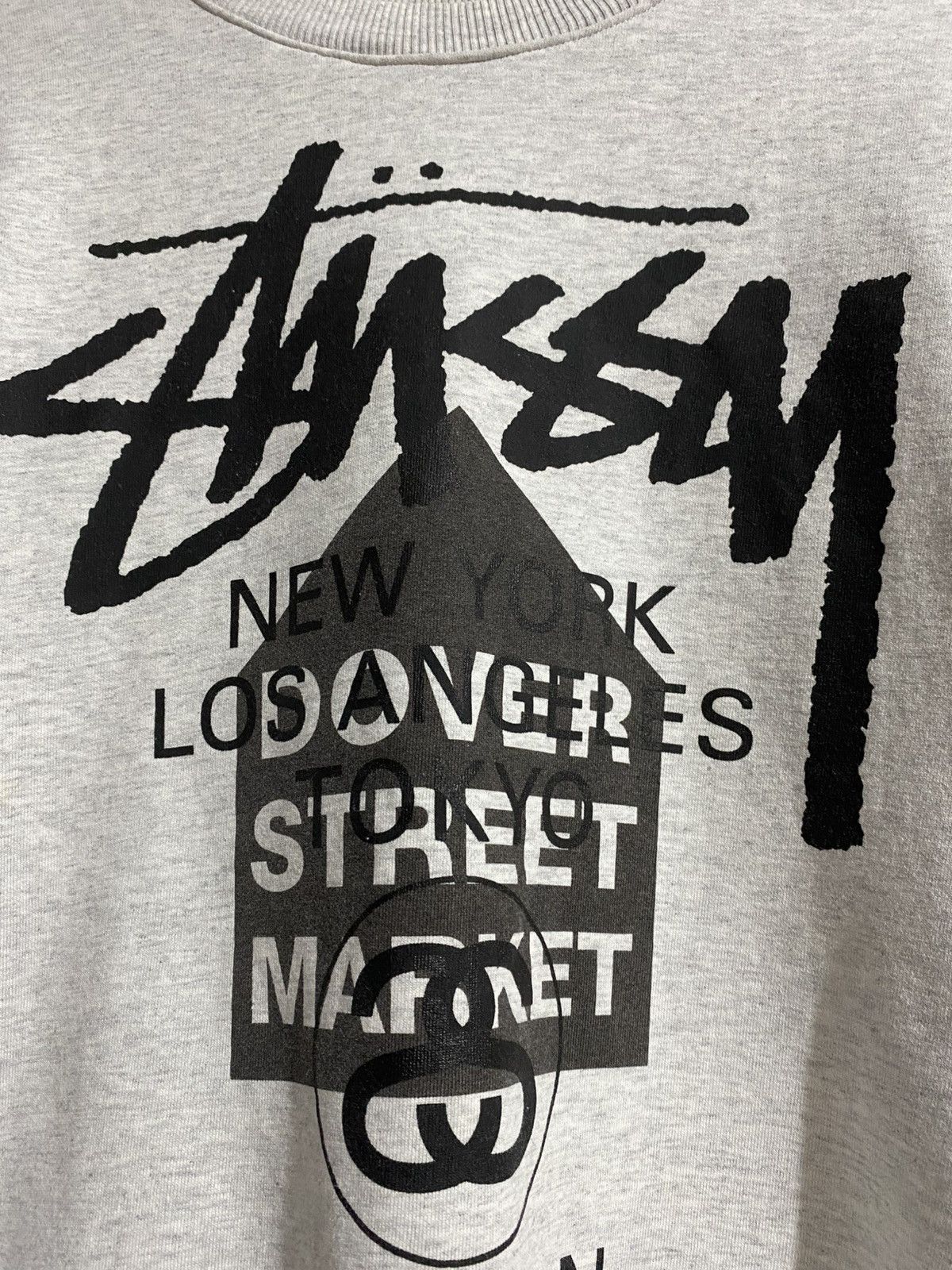 Dover Street Market × Stussy Stussy x Dover Street Market Grey Sweatshirt Size US M / EU 48-50 / 2 - 2 Thumbnail