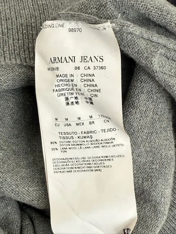 Armani Maglione Armani Jeans Uomo M Lana Cotone Grigio Size US M / EU 48-50 / 2 - 9 Thumbnail