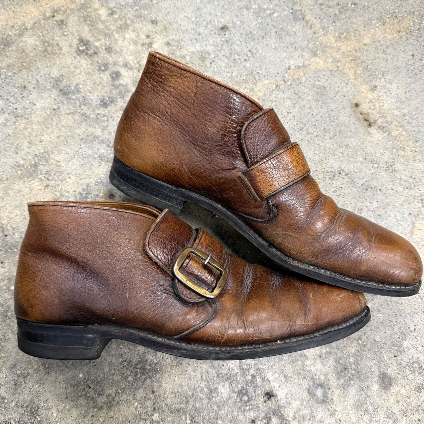 Vintage VINTAGE Boots Monk strap Buckle Cats Paw Mens Brown Size 10.5 B Leather Slip-On Size US 10 / EU 43 - 2 Thumbnail