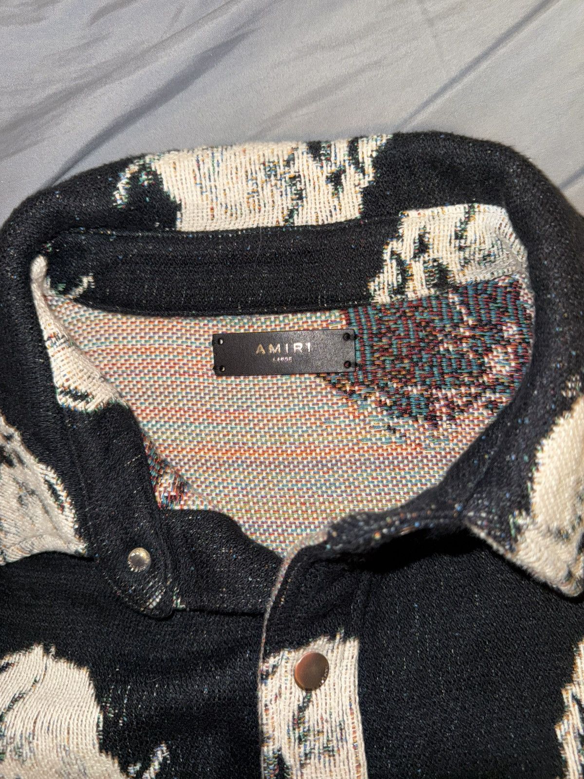 Amiri × Wes Lang Amiri x Wes Lang Skull Fringe Knit Jacket Mens Large Size US L / EU 52-54 / 3 - 1 Thumbnail