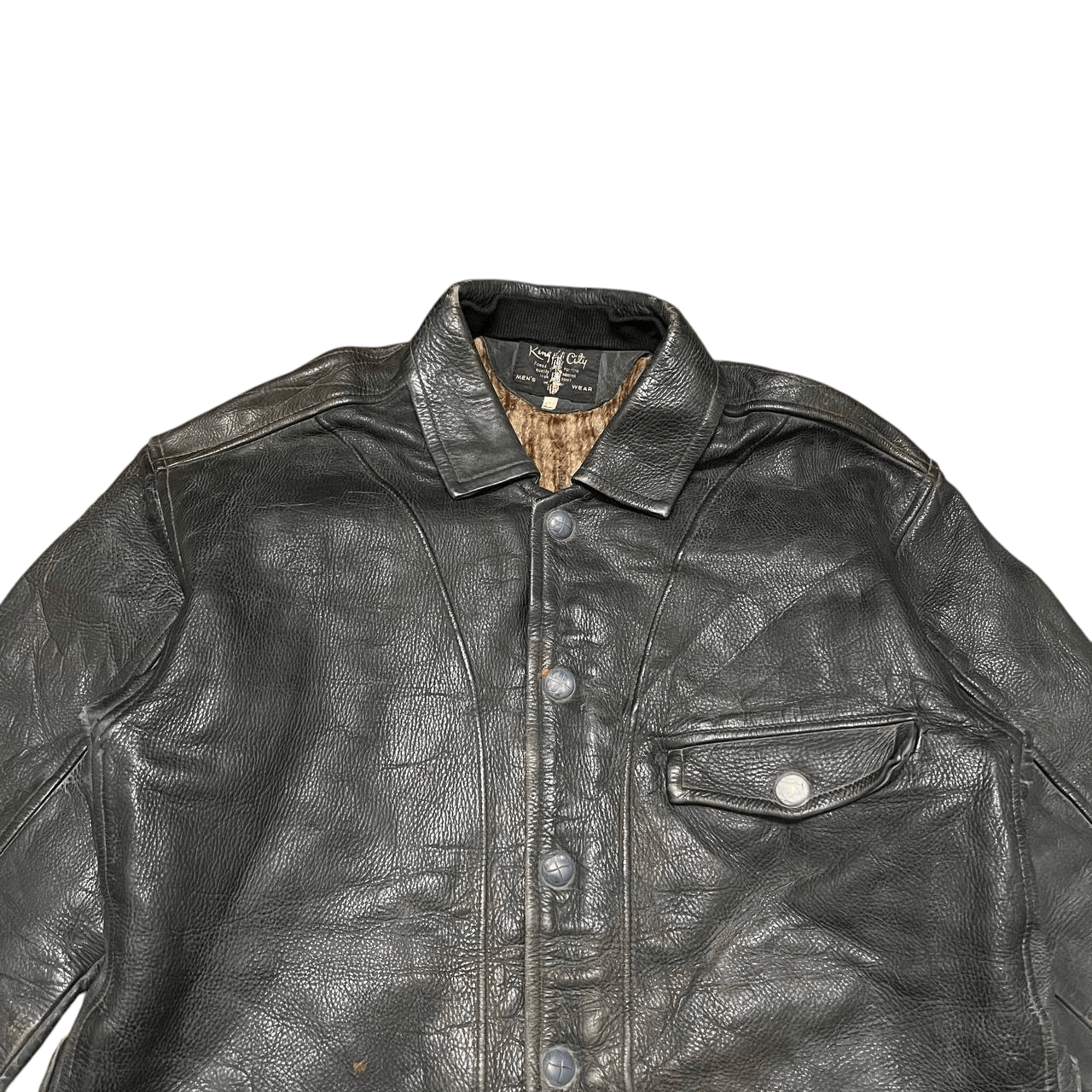 Japanese Brand Vintage King City Leather Jacket Size US M / EU 48-50 / 2 - 2 Thumbnail