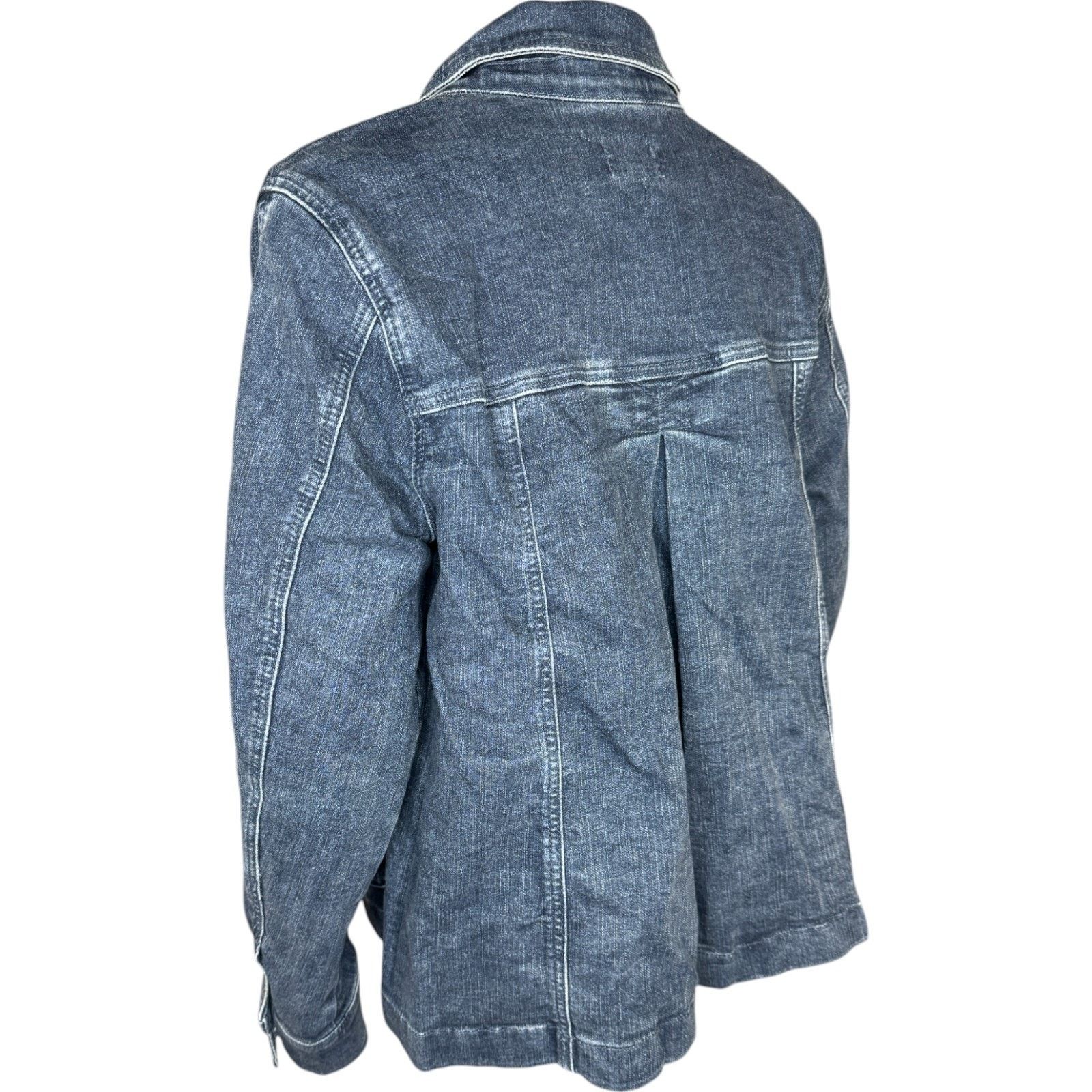 Other Me by Jennie Garth Denim Jacket Washed Grey Blue Wash 1X Size XL / US 12-14 / IT 48-50 - 3 Thumbnail