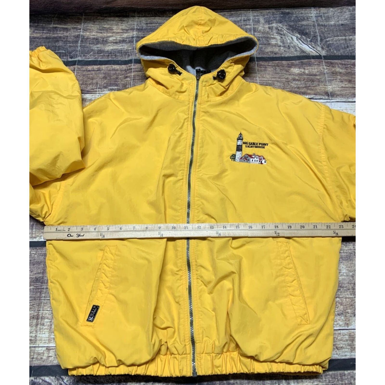 Vintage Gear Jacket Womens Size Medium Yellow Hooded Full Zip Lined Lighthouse Big Sable Size M / US 6-8 / IT 42-44 - 6 Thumbnail