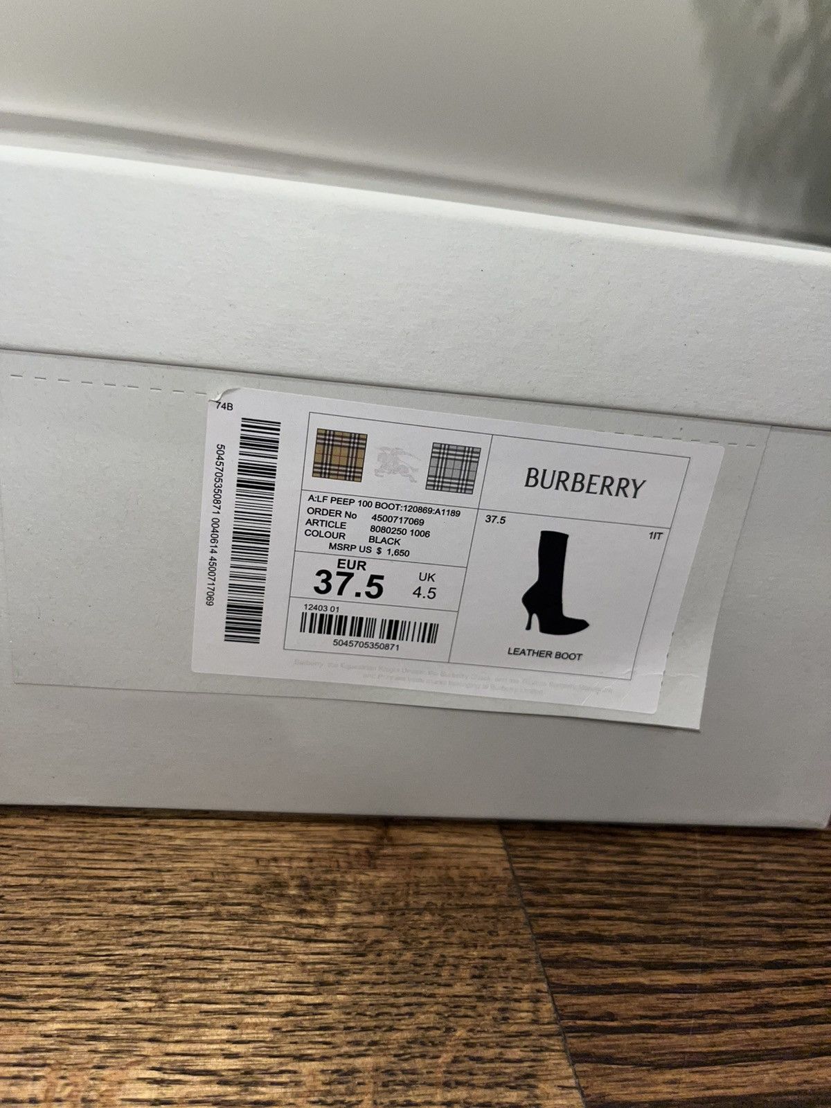 Burberry Burberry Leather Peep Boots Size US 7.5 / IT 37.5 - 18 Thumbnail