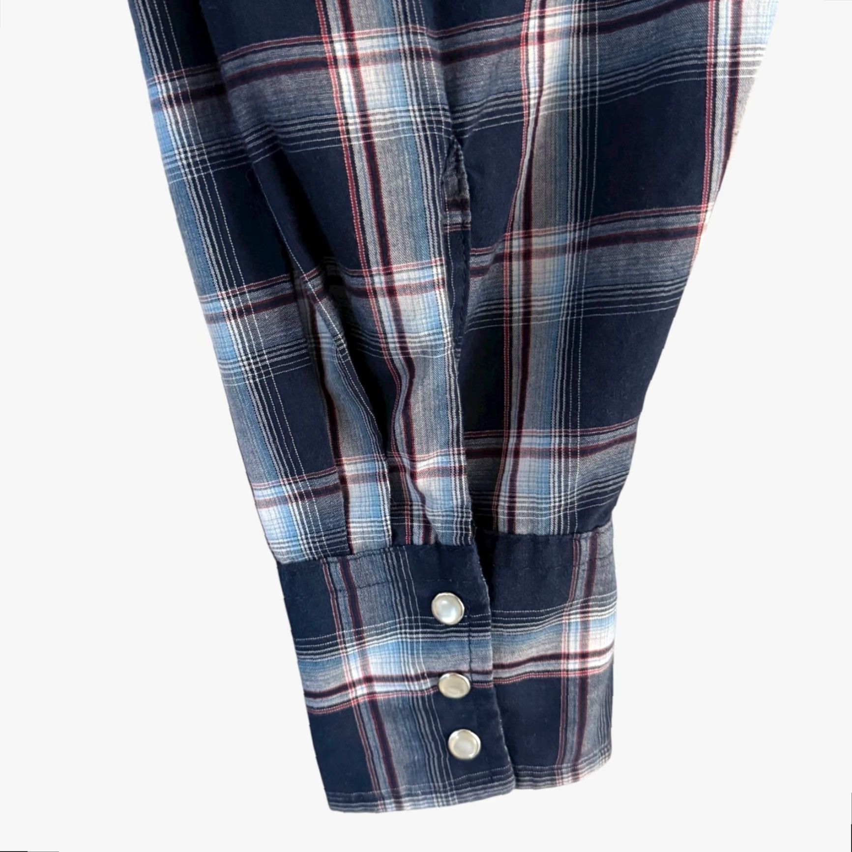 Wrangler VINTAGE Wrangler Plaid Pearl-Snap Western Shirt Blue Men's XXL Button-Up Long-Sleeve Size US XXL / EU 58 / 5 - 7 Thumbnail