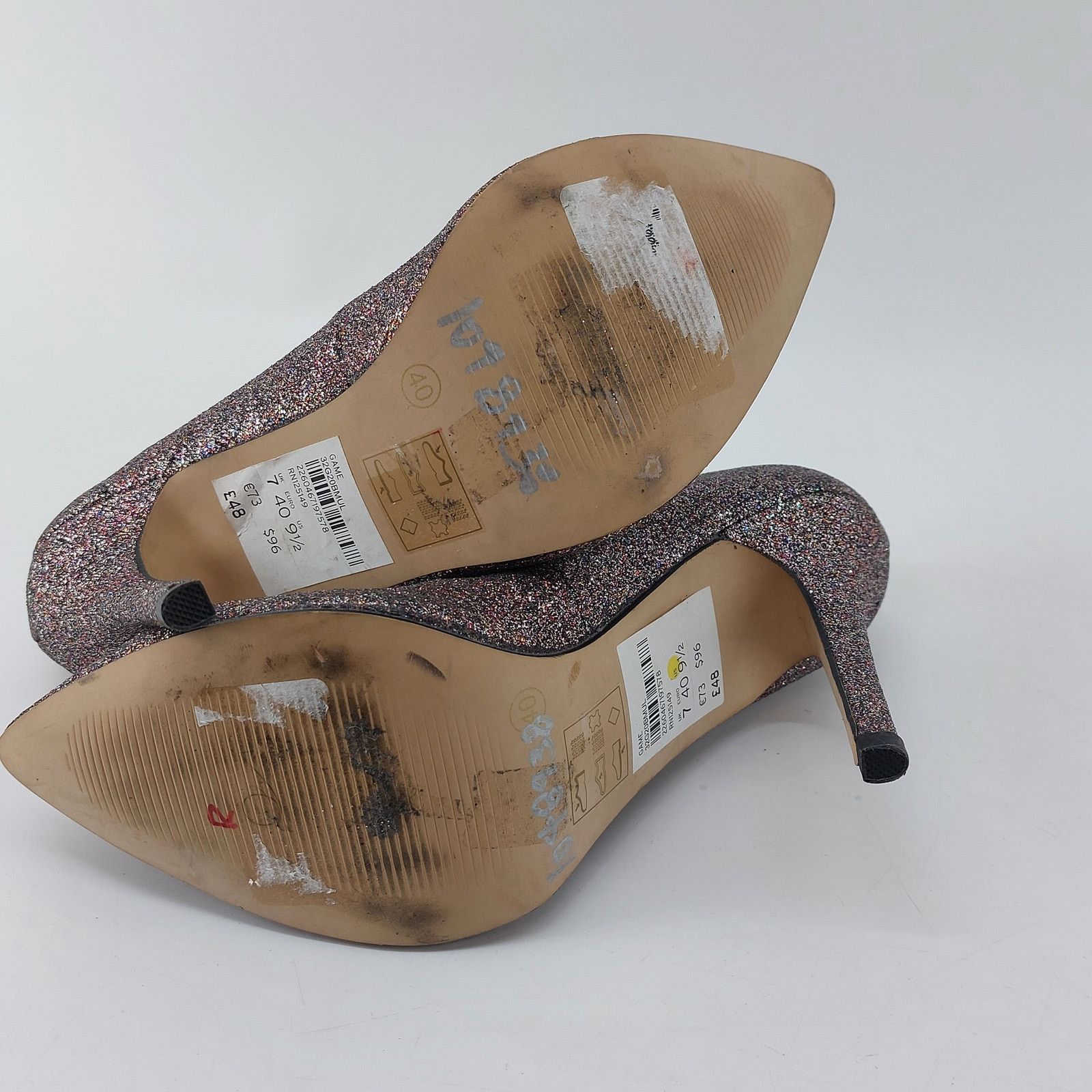 Topshop Topshop Sparkly Multiglitter Pumps Almond Toe High Heels 9.5 Size US 9.5 / IT 39.5 - 9 Thumbnail