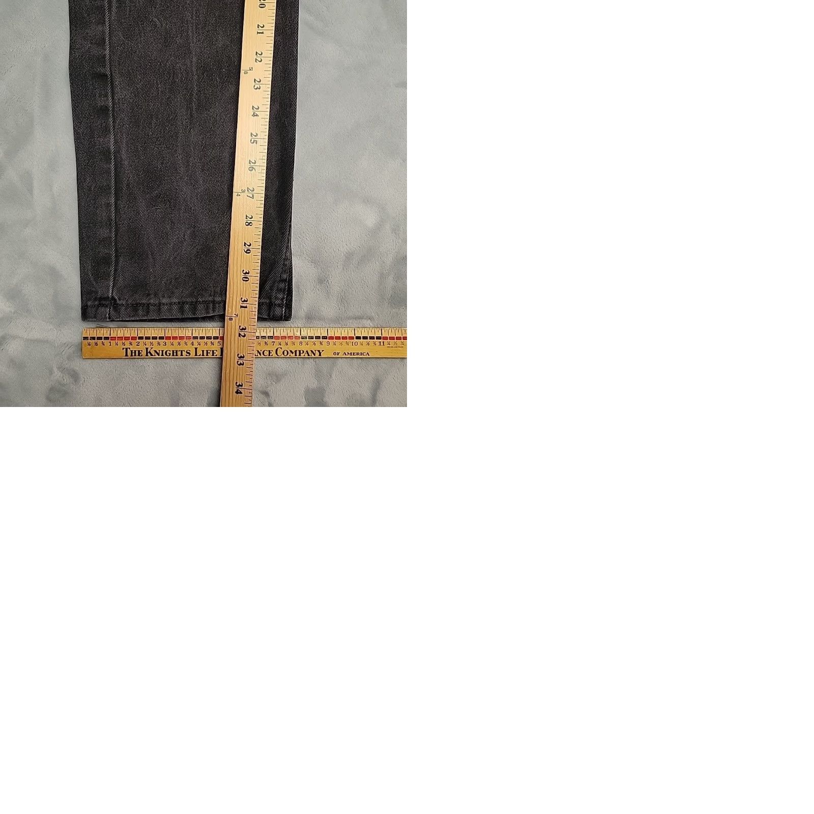 Denime Levis Jeans Mens 33x32 Black 505 Denim 100% Cotton Straight Leg Casual Pants Size US 33 - 9 Thumbnail