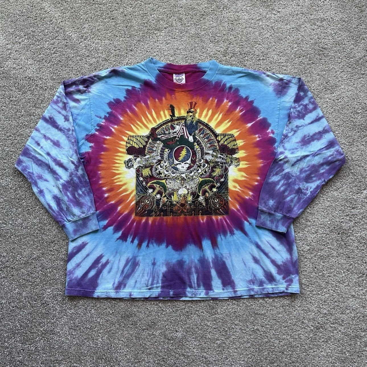 Vintage Vintage Grateful Dead Tie Dye Long Sleeve Shirt Jerry Garcia Size US XL / EU 56 / 4 - 1 Thumbnail