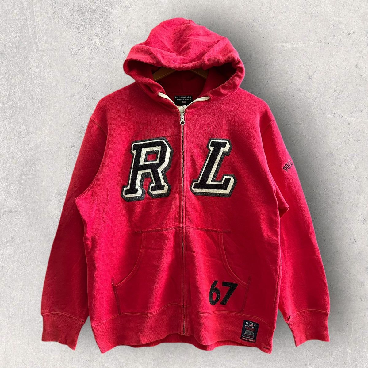Polo Ralph Lauren × Vintage Vintage Ralph Lauren Distressed Polo Jean Hoodie Sweatshirt Size US S / EU 44-46 / 1 - 1 Thumbnail