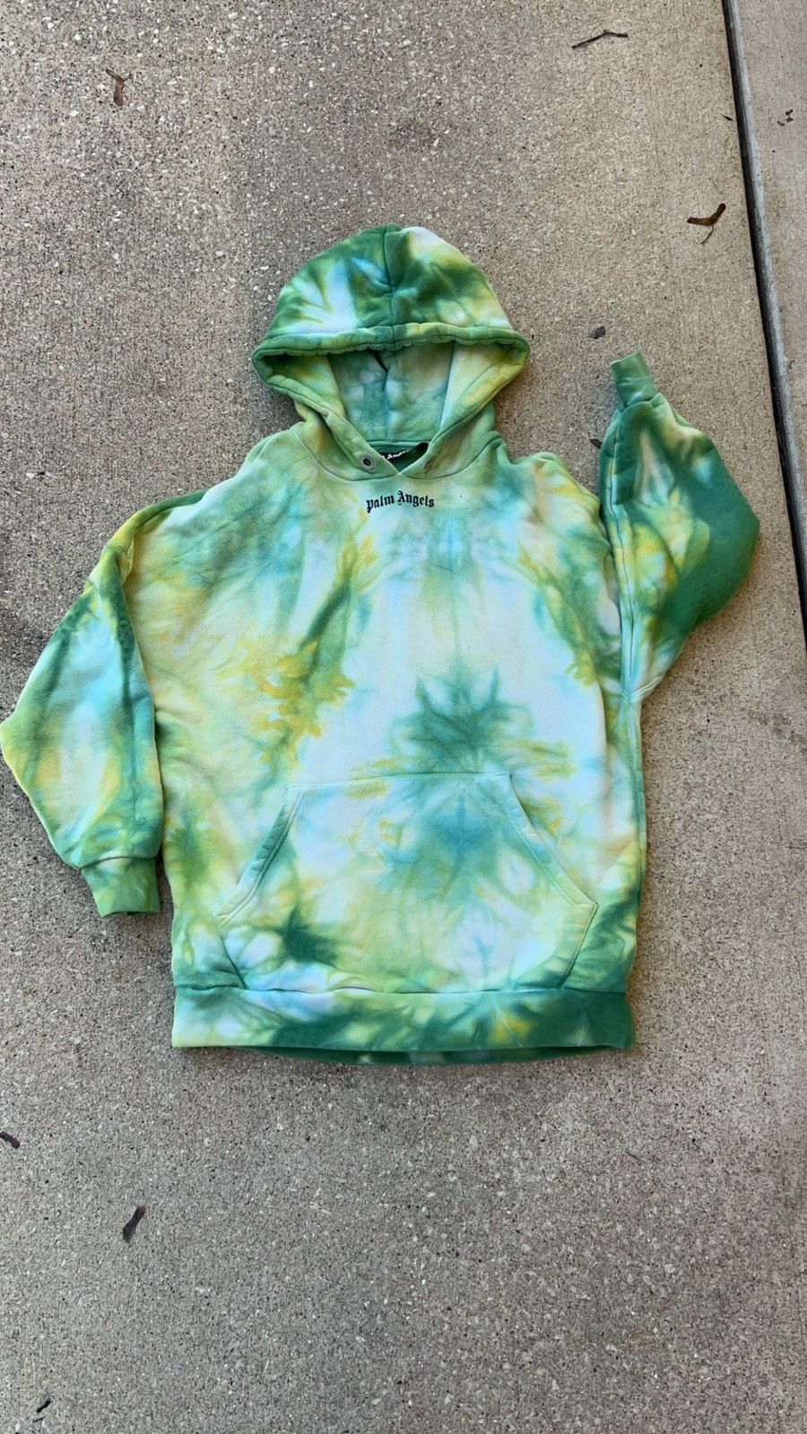 Palm Angels RARE Palm Angels Tie-Dye Hoodie Spellout Size Large Size US L / EU 52-54 / 3 - 3 Thumbnail