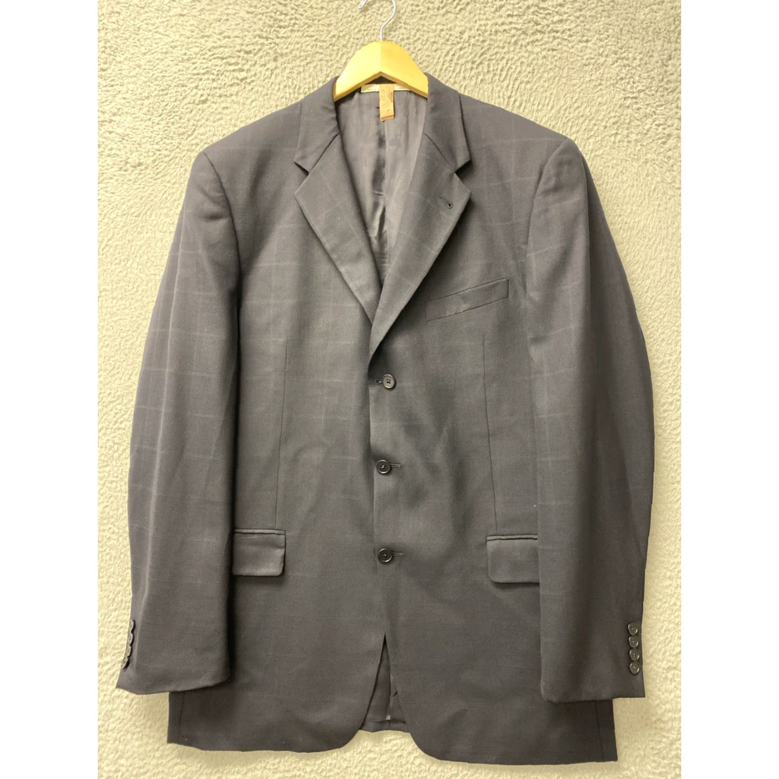 Joseph Abboud Joseph Abboud Suit Mens 2-Piece 42L Navy Check Wool 35x36 Trousers Dry Clean Only Wedding Size 42R - 3 Thumbnail