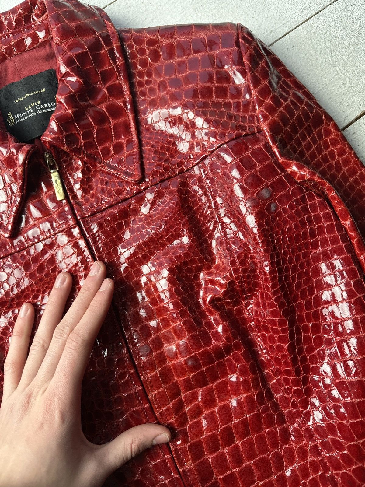 Other SEXY 18+🚨Y2K TYPE DIRTY SLIM FIT ZIP LEATHER JACKET Size S / US 4 / IT 40 - 9 Thumbnail