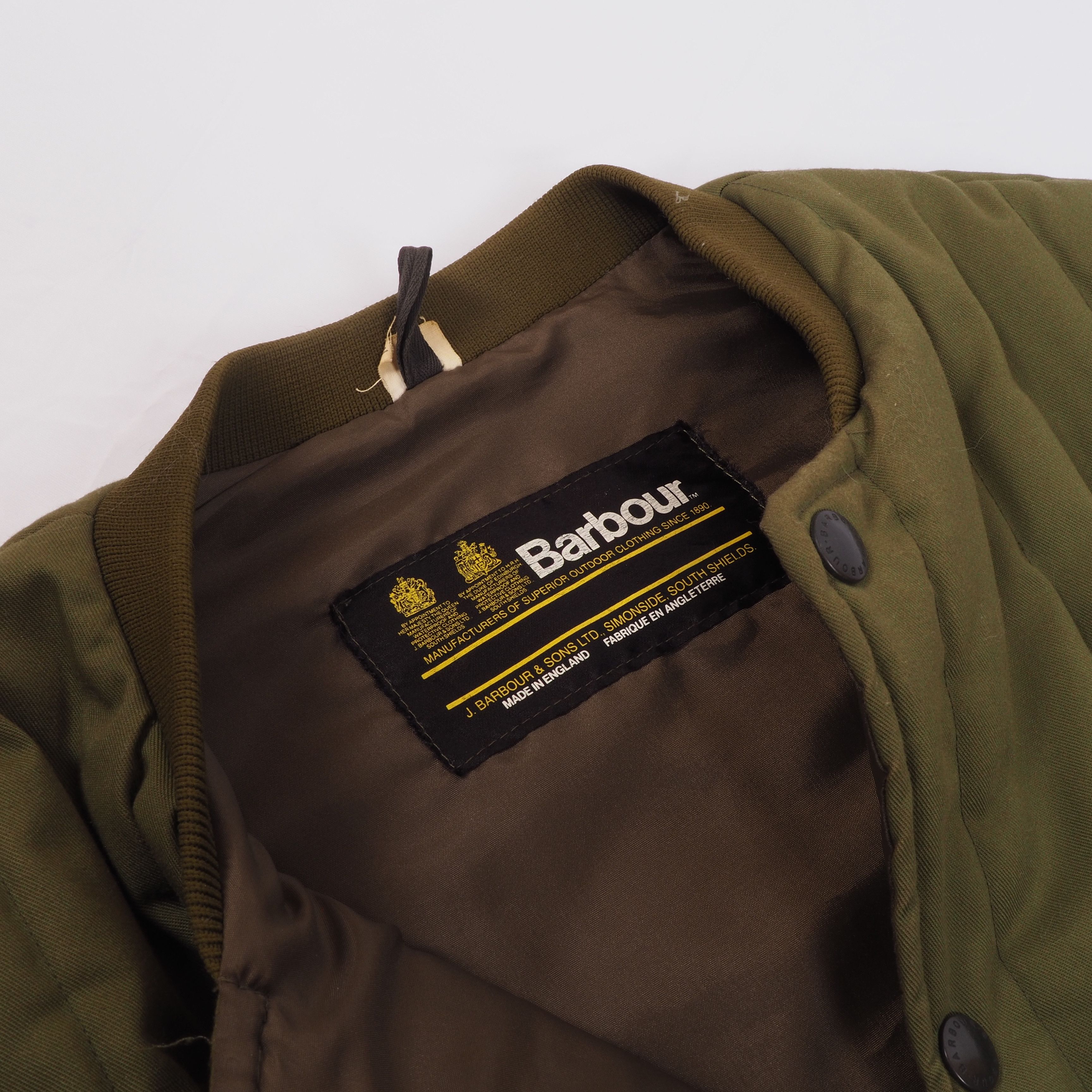 Barbour × Vintage Barbour Vintage Olive Green Quilted Outdoor Hunting Vest Size US M / EU 48-50 / 2 - 3 Thumbnail