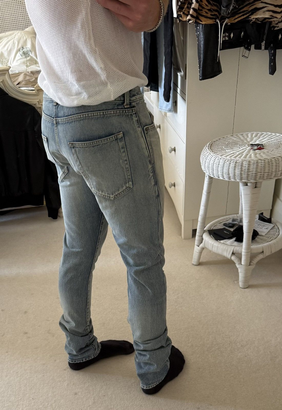 Saint Laurent Paris Saint Laurent Santa Monica wash rip trash jeans 32 grail d18 Size US 32 / EU 48 - 12 Thumbnail