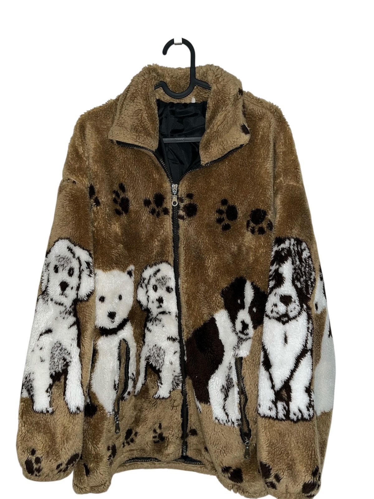 Vintage Vintage Fleece Jacket with Puppy Print Size US L / EU 52-54 / 3 - 1 Thumbnail