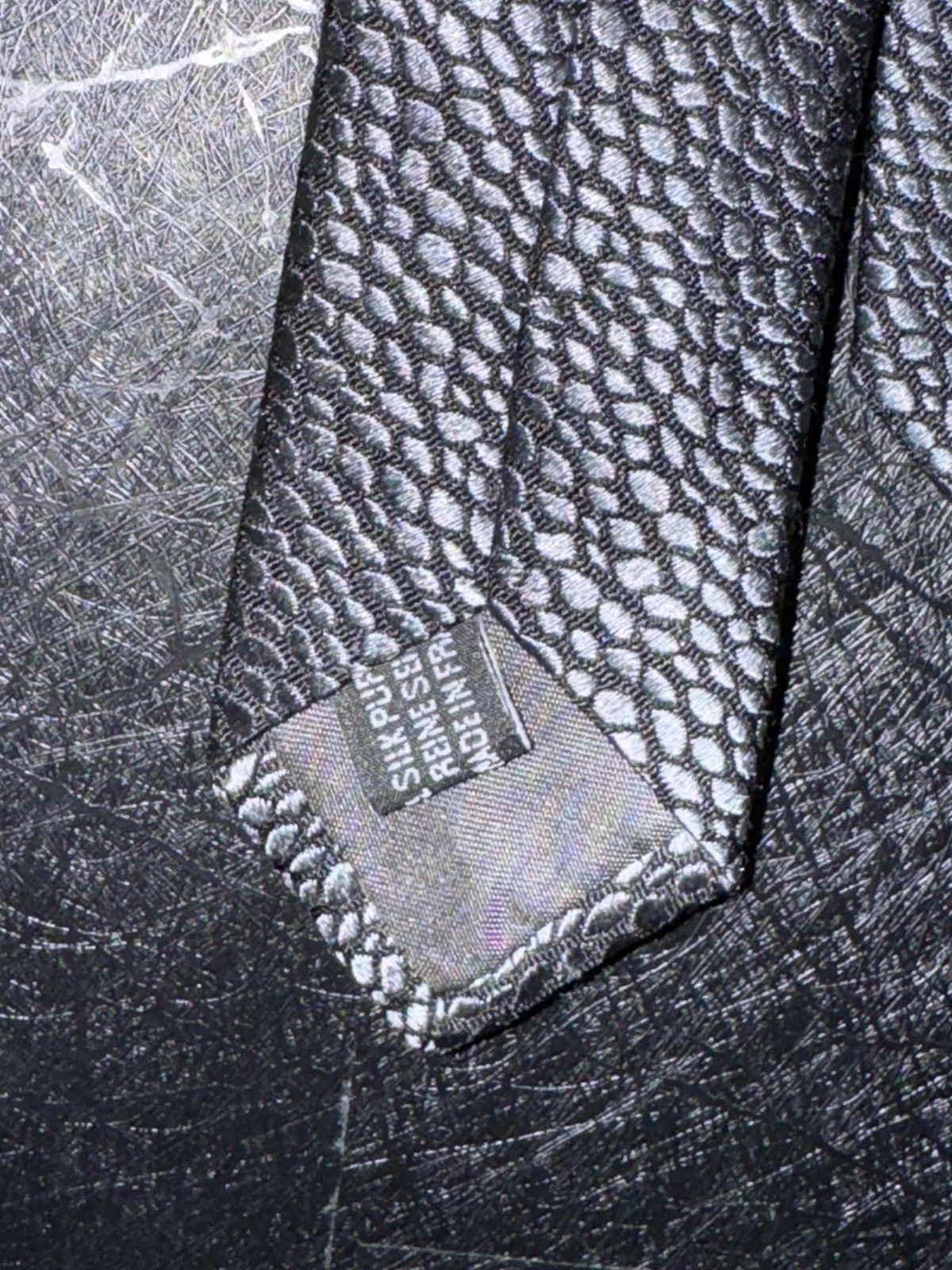 Lanvin Lanvin Silk Satin Pebble Patterned Tie Size ONE SIZE - 3 Thumbnail