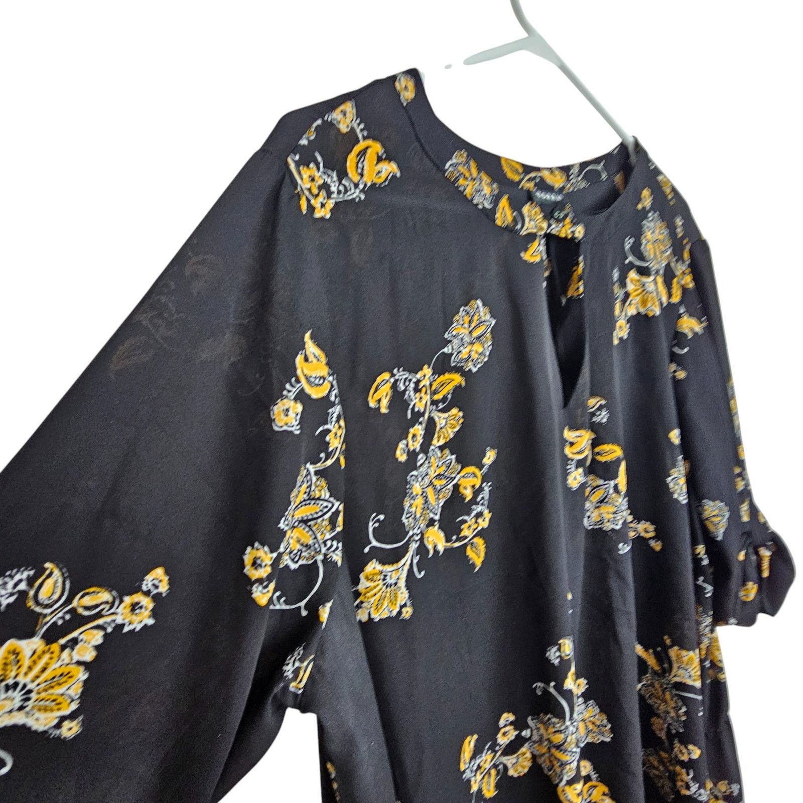 Torrid Torrid Womens Floral Georgette Top Plus Size 1X Romantic Size XL / US 12-14 / IT 48-50 - 6 Thumbnail