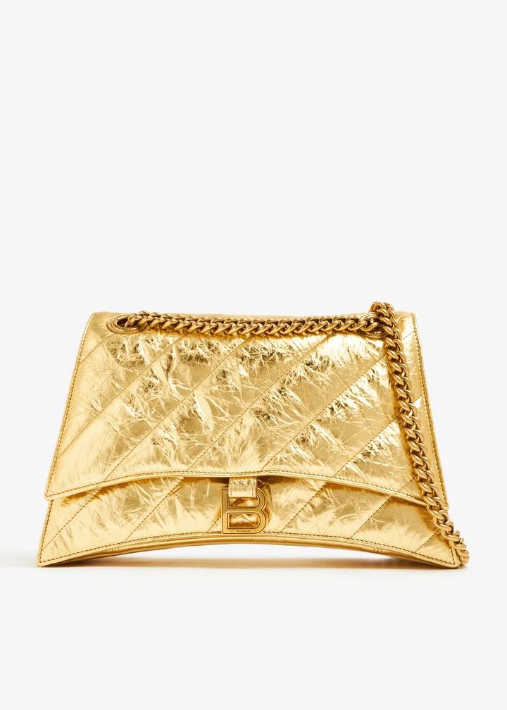 Balenciaga o1s1rm1225 Size: OS / Crush Medium Chain Bag Metallized Size ONE SIZE - 1 Thumbnail