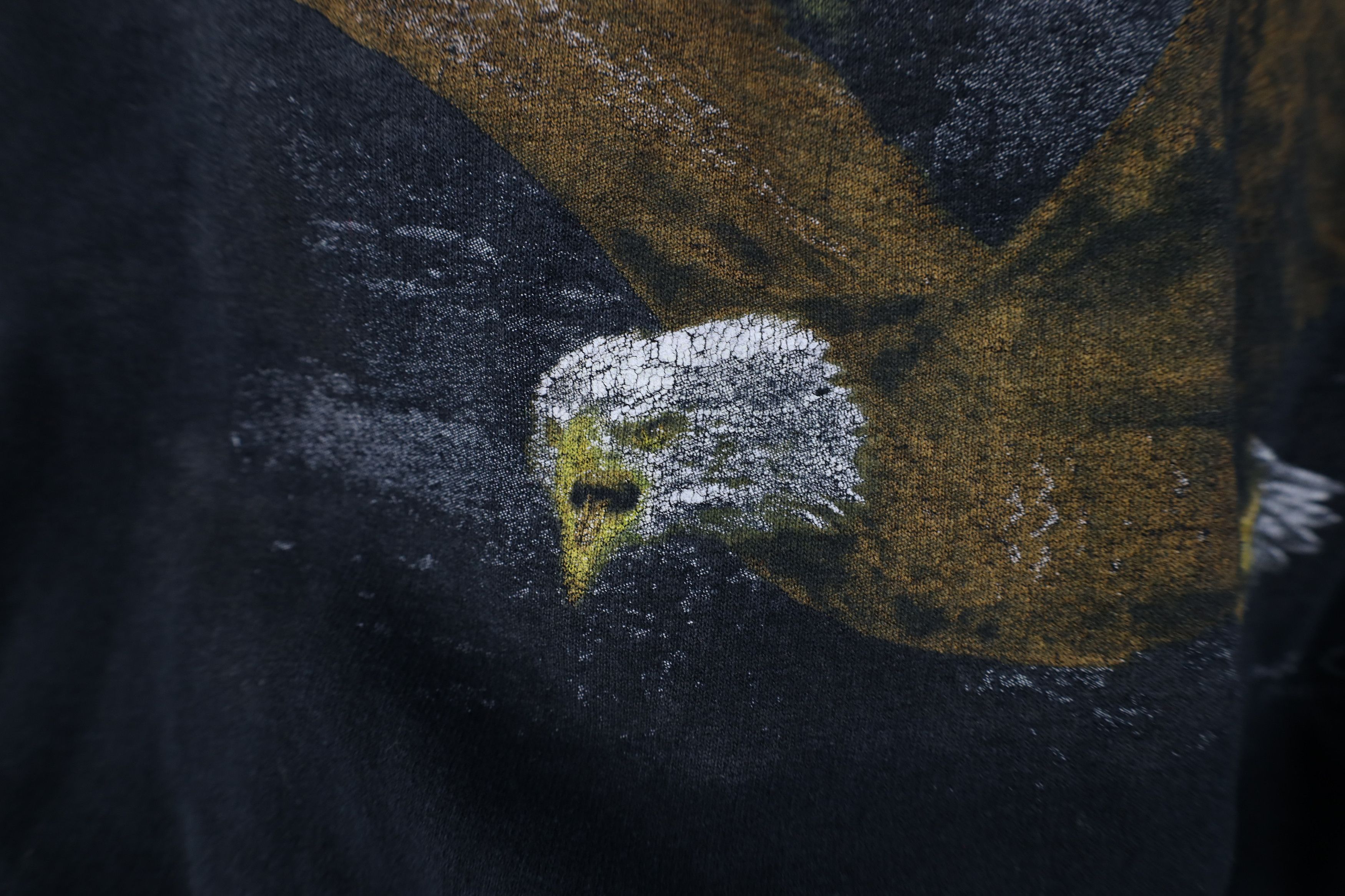 Vintage Vintage 90s Y2K Streetwear Eagle Crewneck Sweatshirt Black Size US XL / EU 56 / 4 - 5 Thumbnail