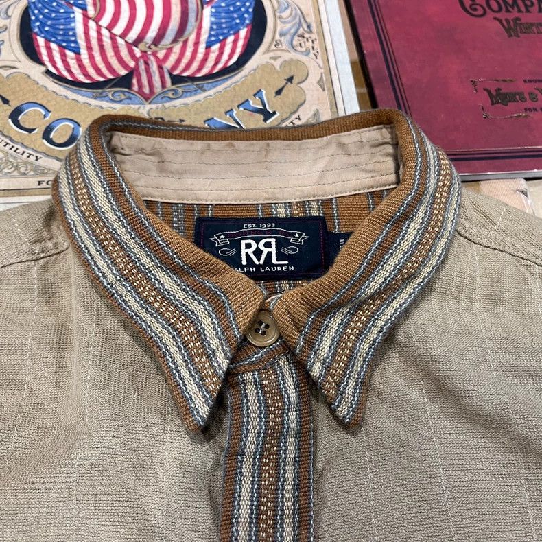 RRL Ralph Lauren RRL Ralph Lauren Southwest striped shirt with big beard, s Size US M / EU 48-50 / 2 - 4 Thumbnail