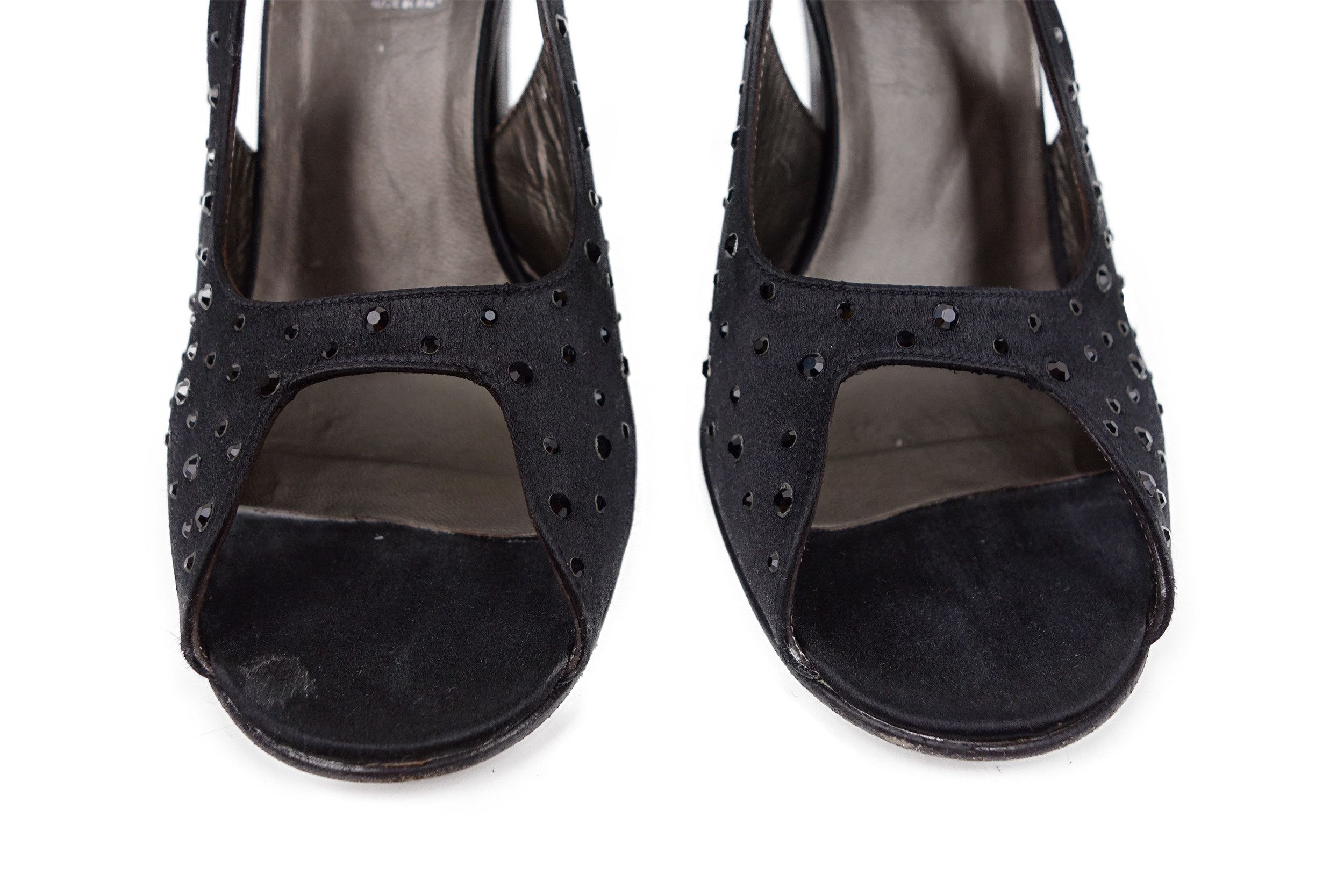Versace Gianni Versace Satin Rhinestone Crystals Sandals Heels Size US 8.5 / IT 38.5 - 6 Thumbnail