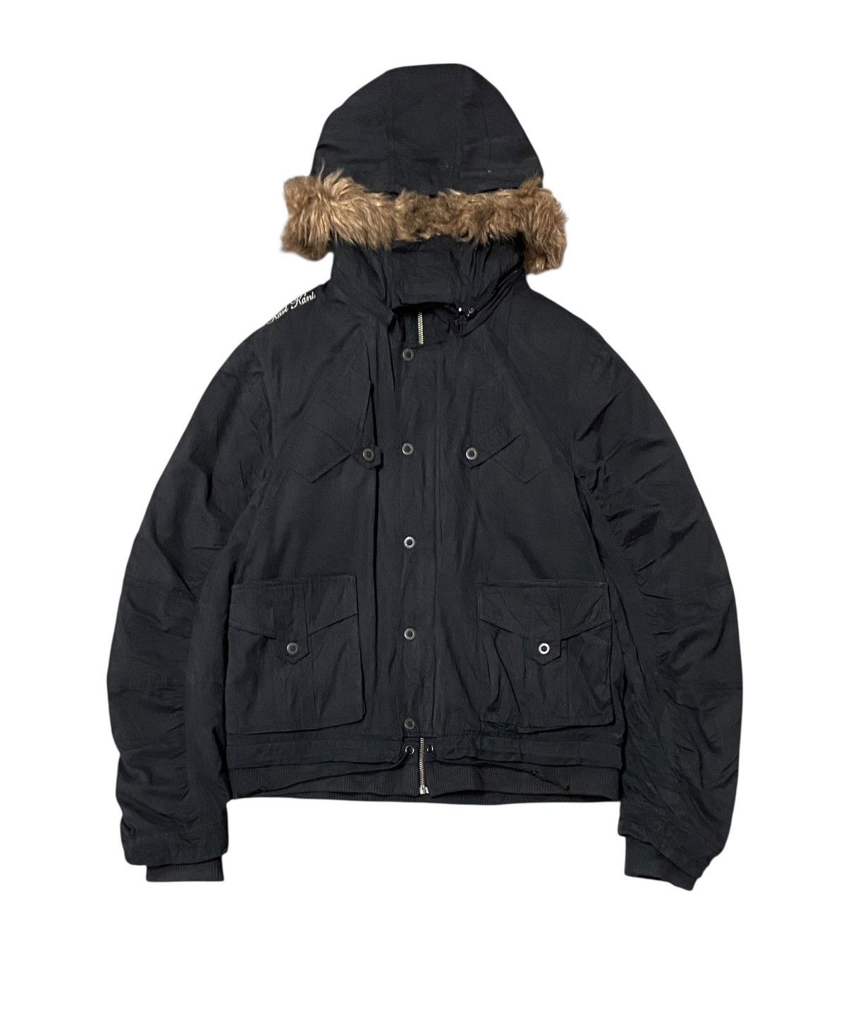 Karl Kani Very Rare Vintage Brand Karl Kani Fur Bomber Jacket 1990s Size US XL / EU 56 / 4 - 1 Thumbnail