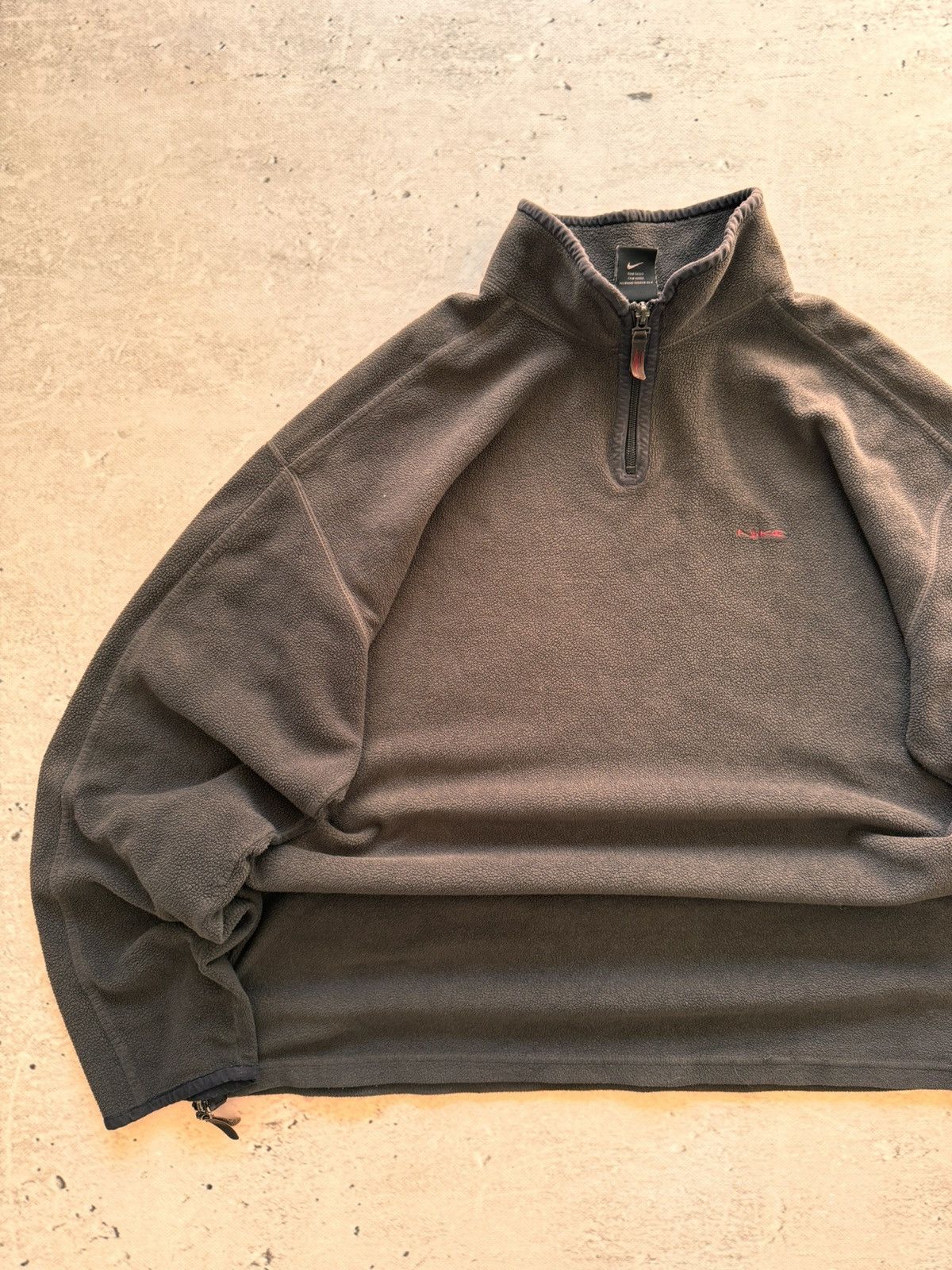 Nike × Vintage NIKE TEDDY 1/3 ZIP VINTAGE BASIC LOGO OVERSIZE SWEATSHIRT Size US XL / EU 56 / 4 - 2 Thumbnail