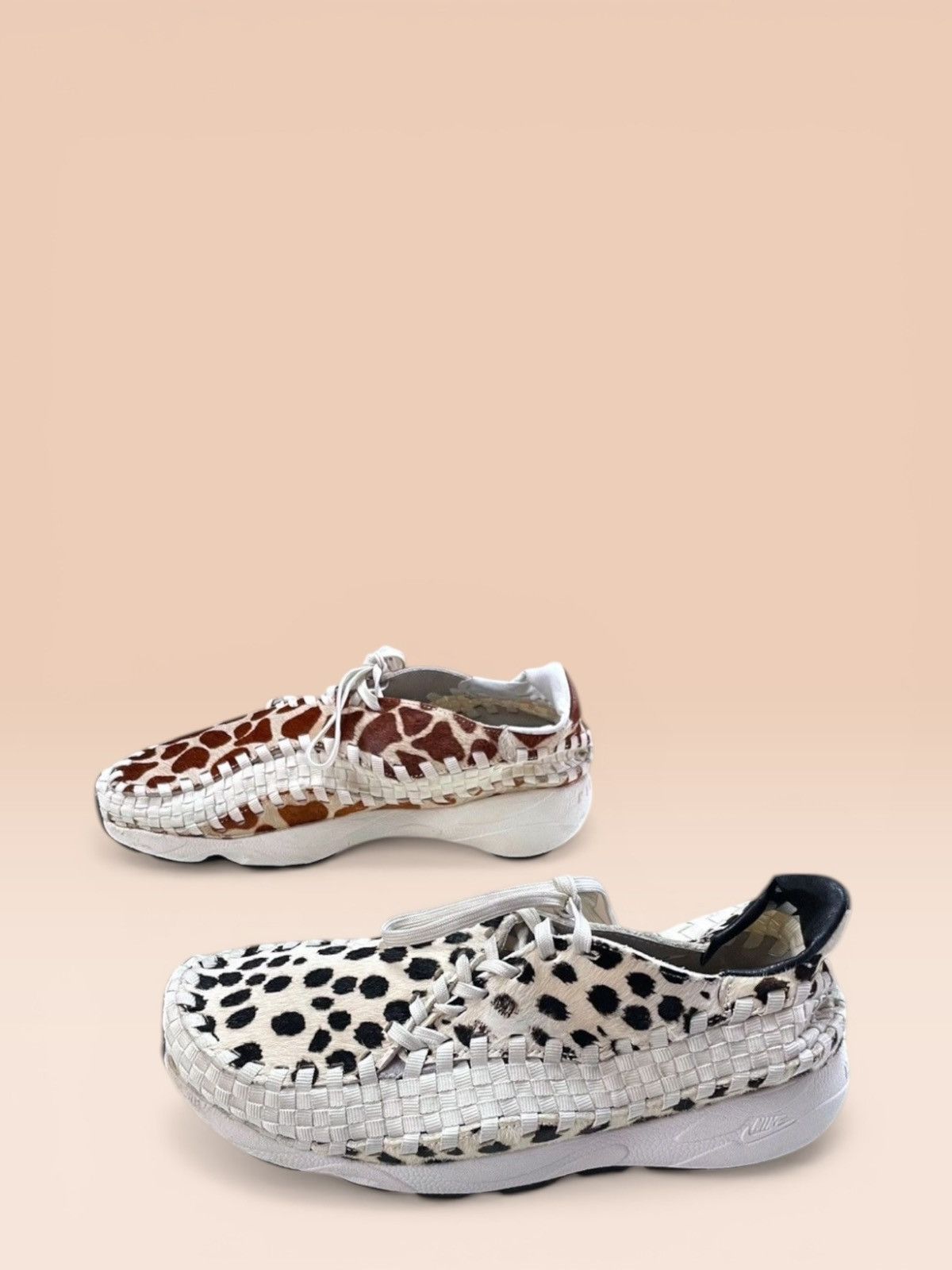 Nike Air Footscape Woven ”Natural and Brown“ & "Whit Cow Print" Size US 10 / EU 43 - 2 Thumbnail