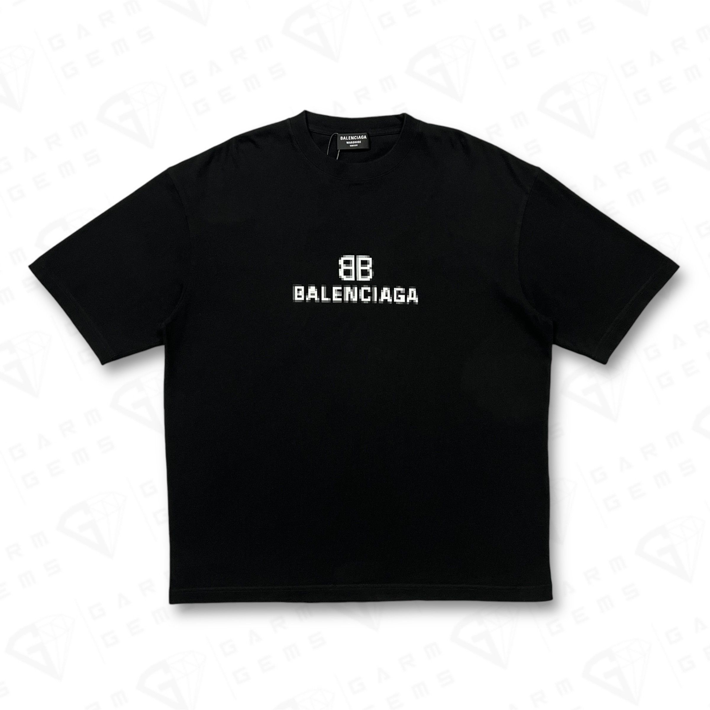 Balenciaga Balenciaga BB Pixel Logo Oversized T-Shirt Size US M / EU 48-50 / 2 - 1 Thumbnail
