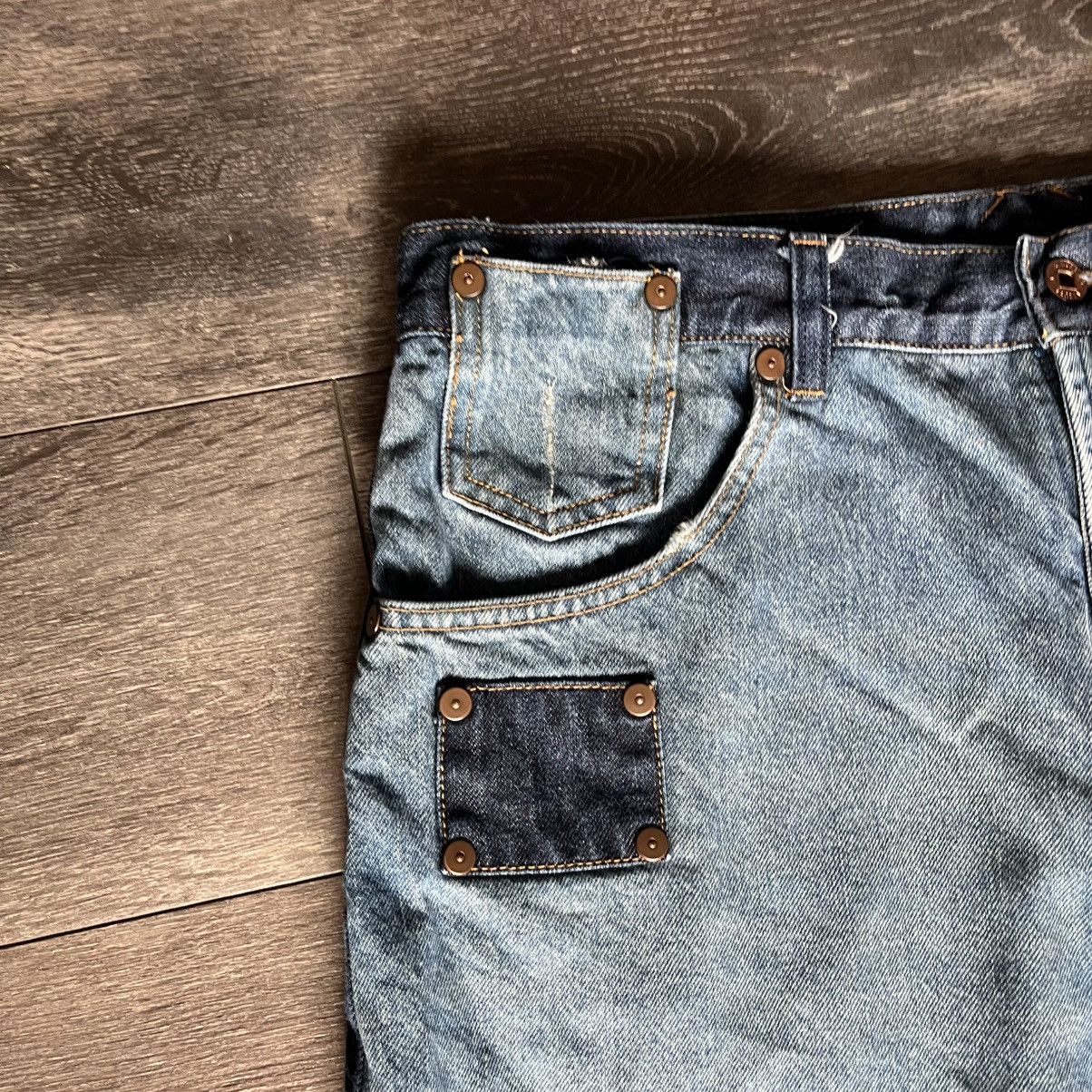 Vintage Vintage 2000s Azzure Two Tone Baggy Skater Denim Jeans 34x32 Size US 34 / EU 50 - 6 Thumbnail