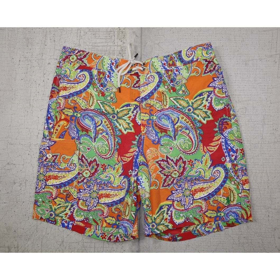 Polo Ralph Lauren Polo Ralph Lauren Classic Paisley Swim Trunks Size Medium Size US 33 - 1 Thumbnail