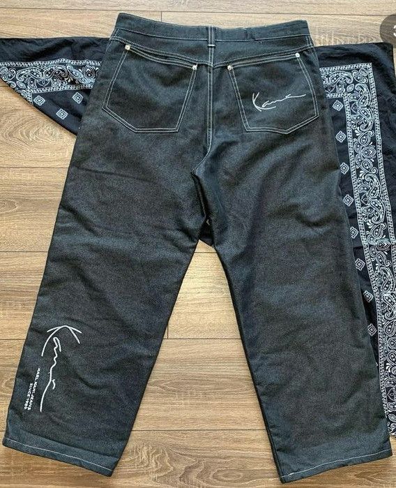 Karl Kani KARL KANI jeans shiny vintage baggy jeans silver metallic 34 Size US 34 / EU 50 - 2 Thumbnail