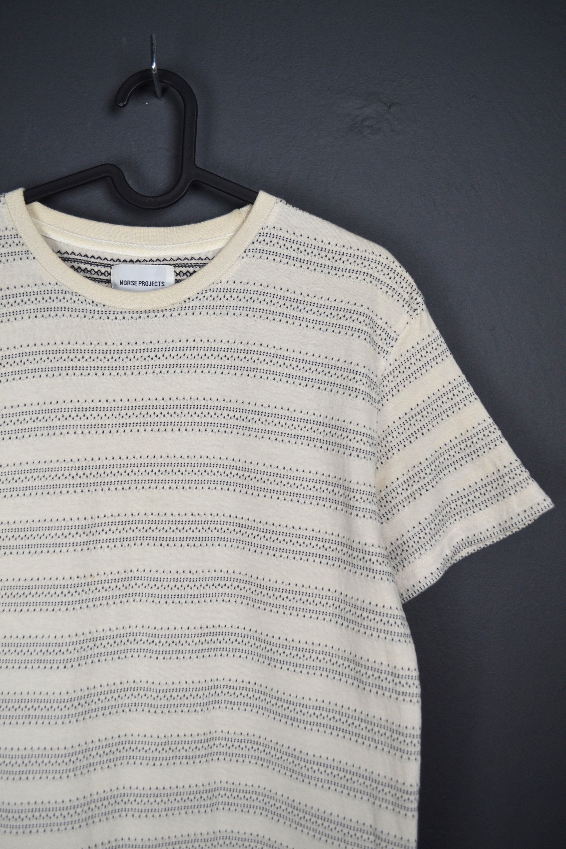 Norse Projects Norse Projects M Niels Texture Stripe Nordic Knit T-shirt M Size US M / EU 48-50 / 2 - 1 Thumbnail