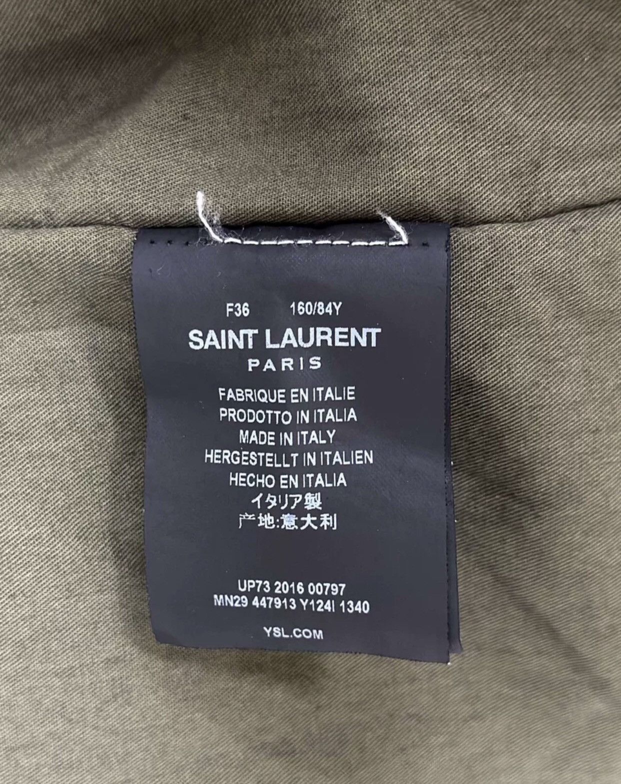 Saint Laurent Paris Saint Laurent Paris army green long trench coat Size US S / EU 44-46 / 1 - 4 Thumbnail