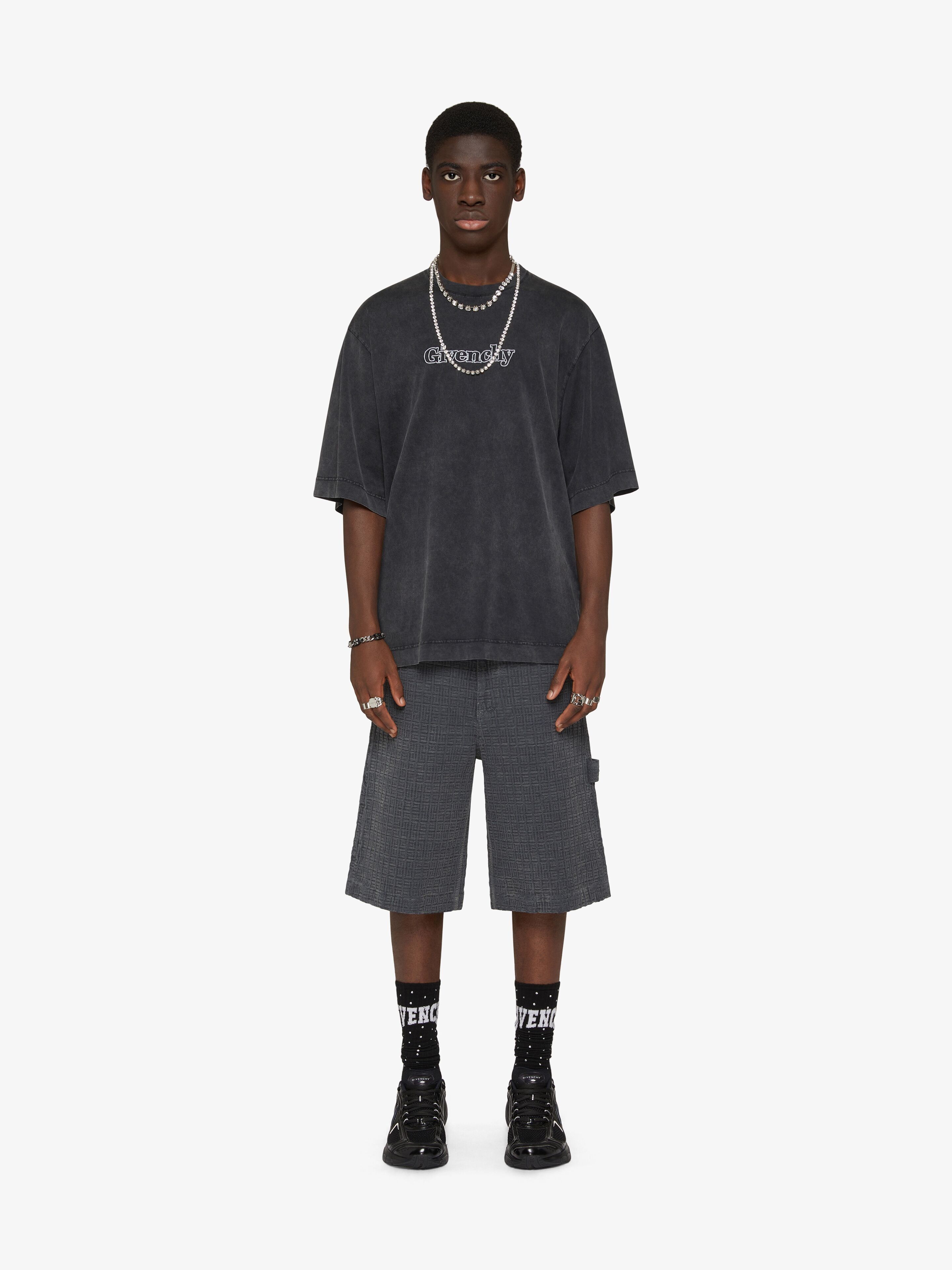 Givenchy o1w1db10325 New Studio Fit T- Shirt in Dark Grey Size US XL / EU 56 / 4 - 3 Thumbnail