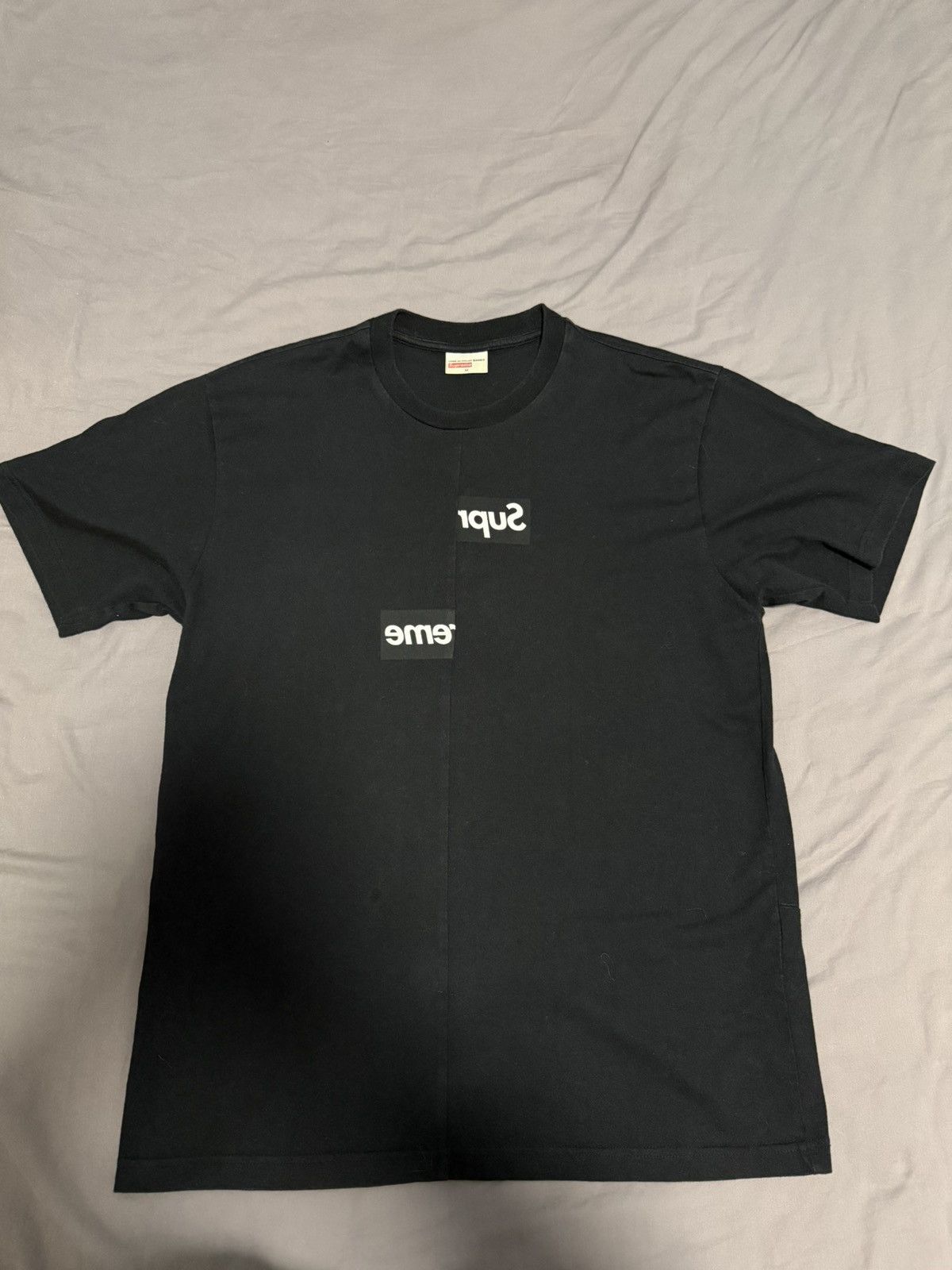 Comme des Garcons Supreme cdg split box logo tee black Size US M / EU 48-50 / 2 - 1 Thumbnail