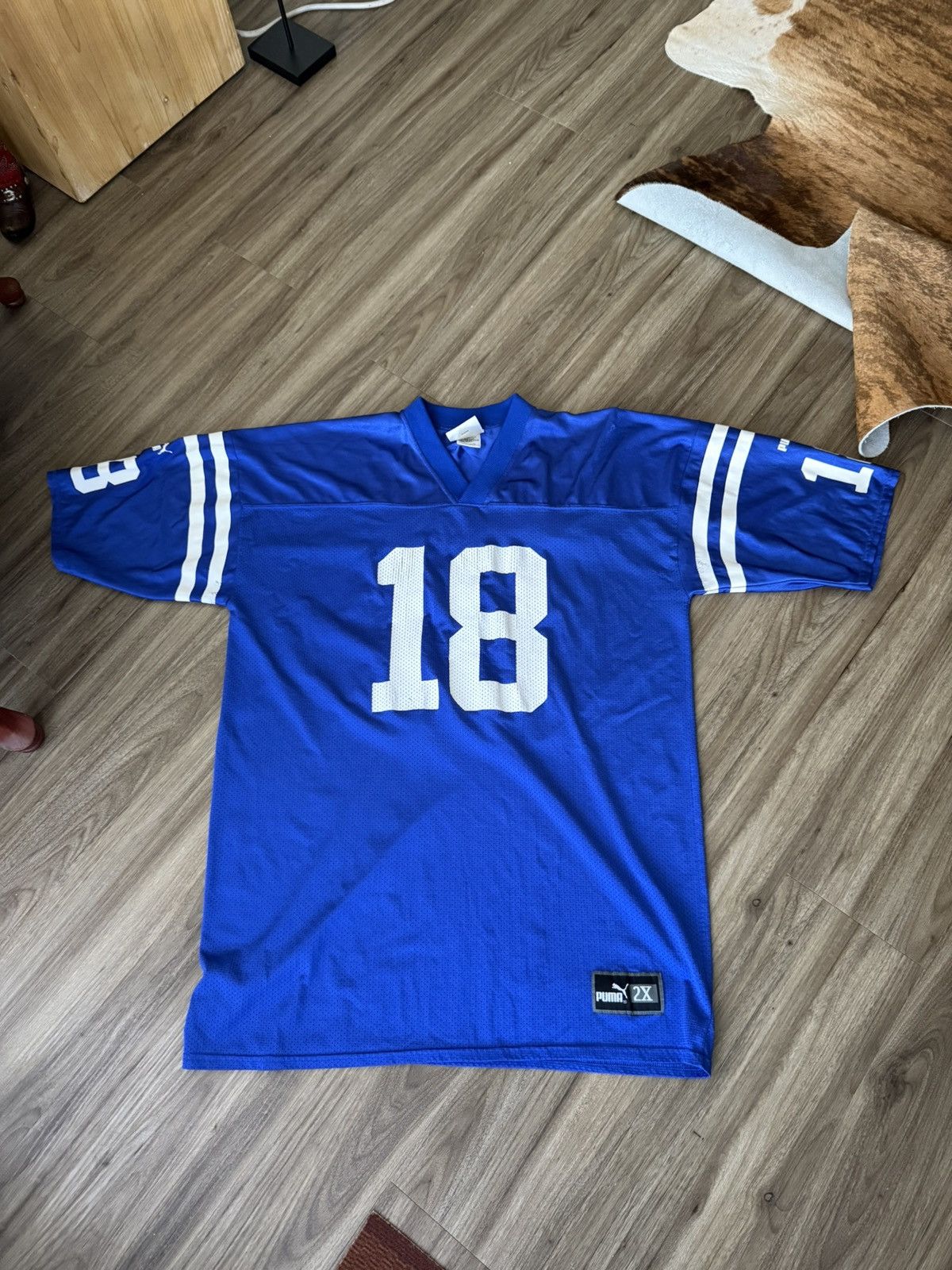 Puma Vintage Peyton Manning Indianapolis Colts Puma jersey Size US XXL / EU 58 / 5 - 1 Thumbnail