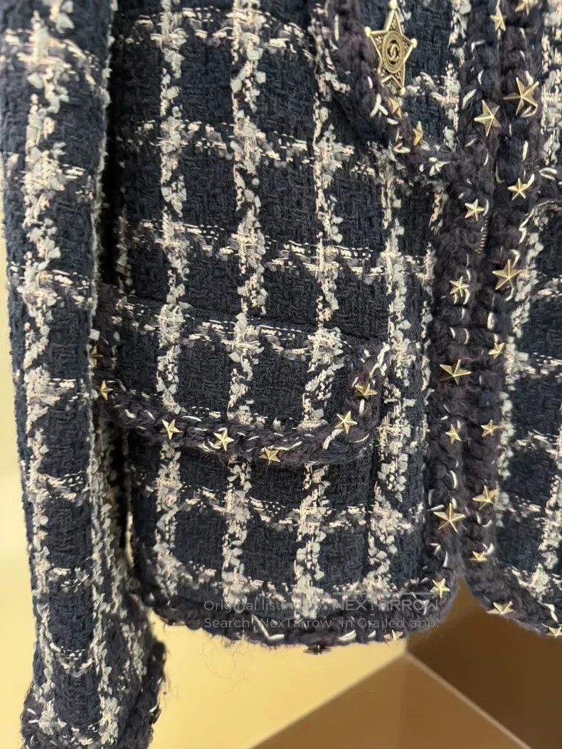 Chanel Chanel Dallas series blue and white checkered tweed jacket Size XXS / US 00 / IT 34 - 5 Thumbnail