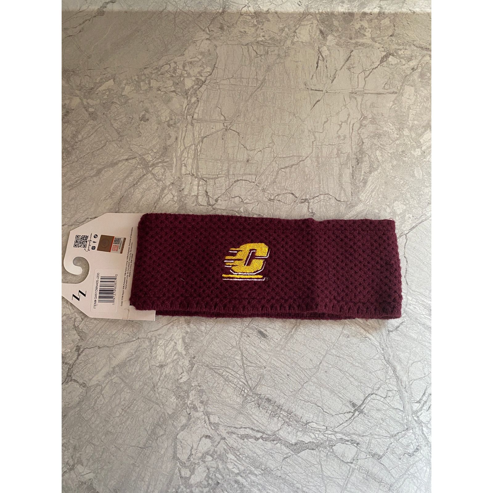 NCAA NWT Central Michigan Chippewas College Headband Size ONE SIZE - 1 Thumbnail