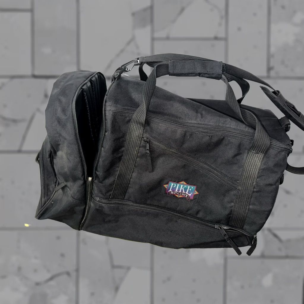 Vintage Pike Sport Bag Mens Large Black VTG Duffle With Removable Backpack Size ONE SIZE - 1 Thumbnail