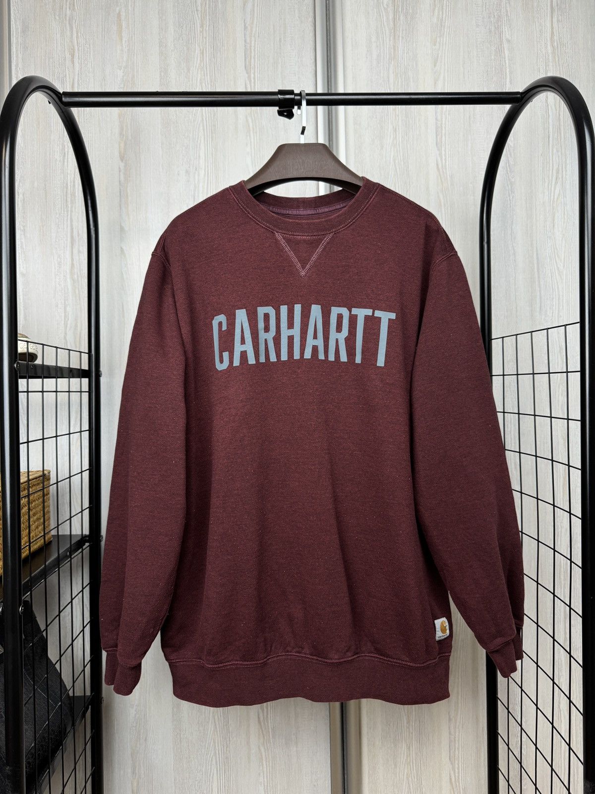 Carhartt Carhartt vintage men midweigh block logo crewneck sweatshirt Size US XL / EU 56 / 4 - 1 Thumbnail