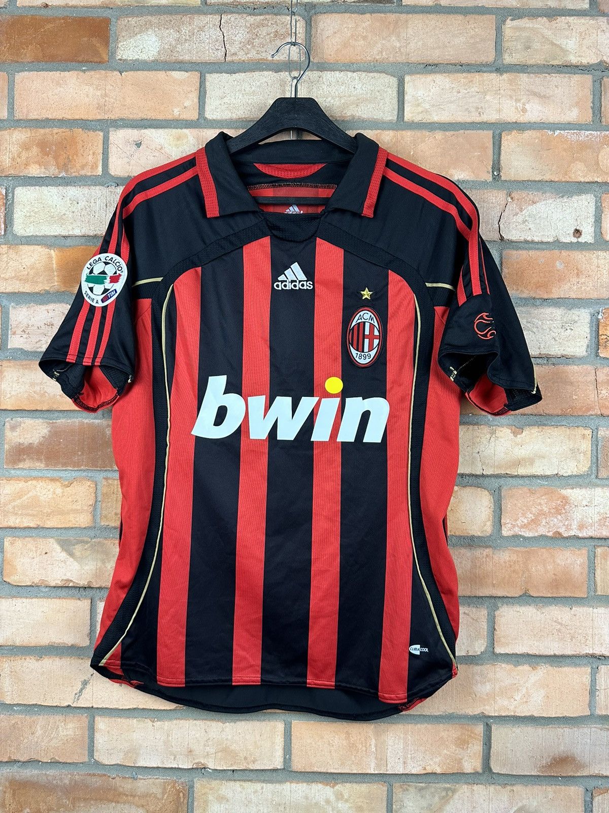 Adidas × Vintage KAKA Vintage Adidas Milan Jersey Size US S / EU 44-46 / 1 - 2 Thumbnail