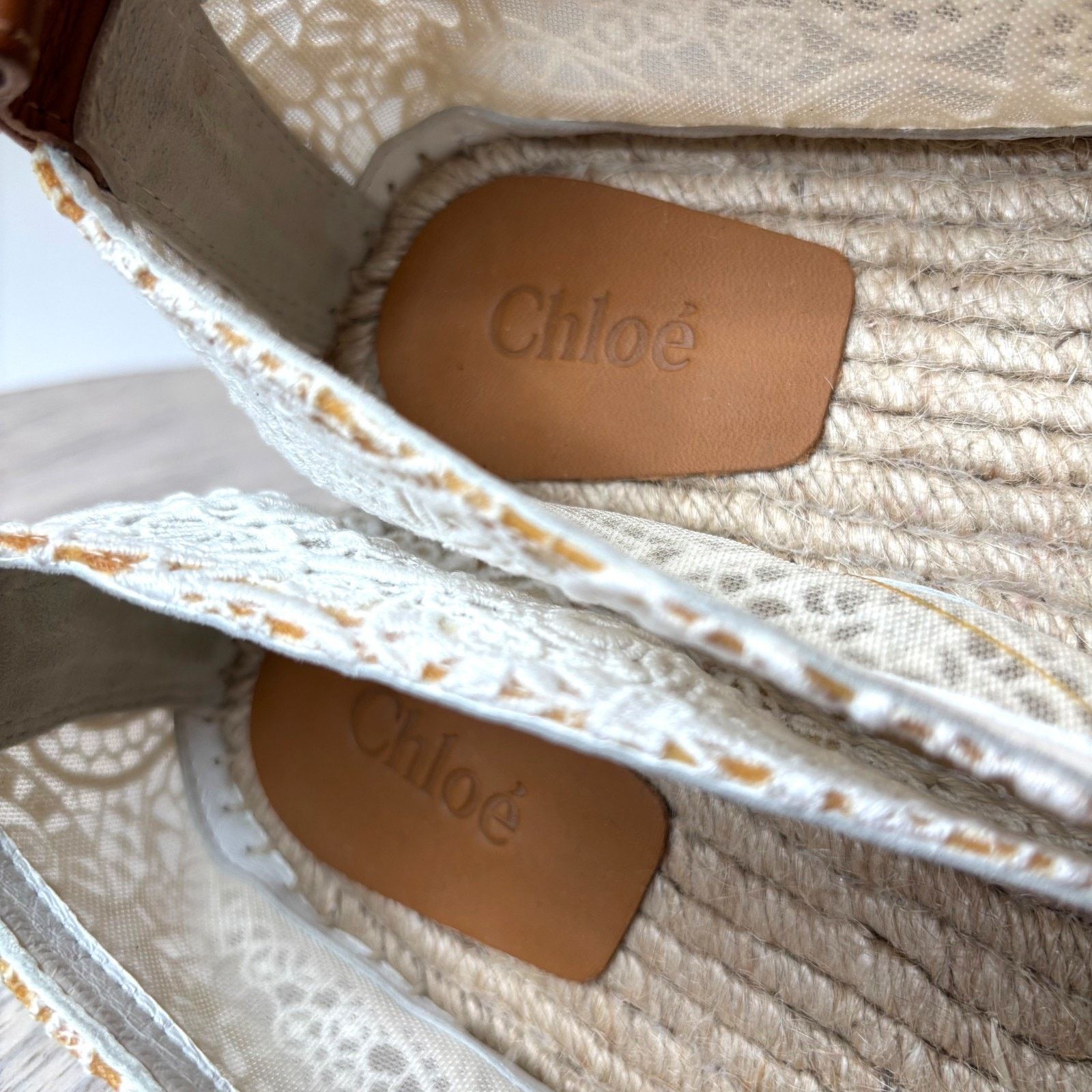 Chloe Chloé Fabri Lace Espadrilles White 38 Women's Shoes NIB Size US 8 / IT 38 - 12 Thumbnail