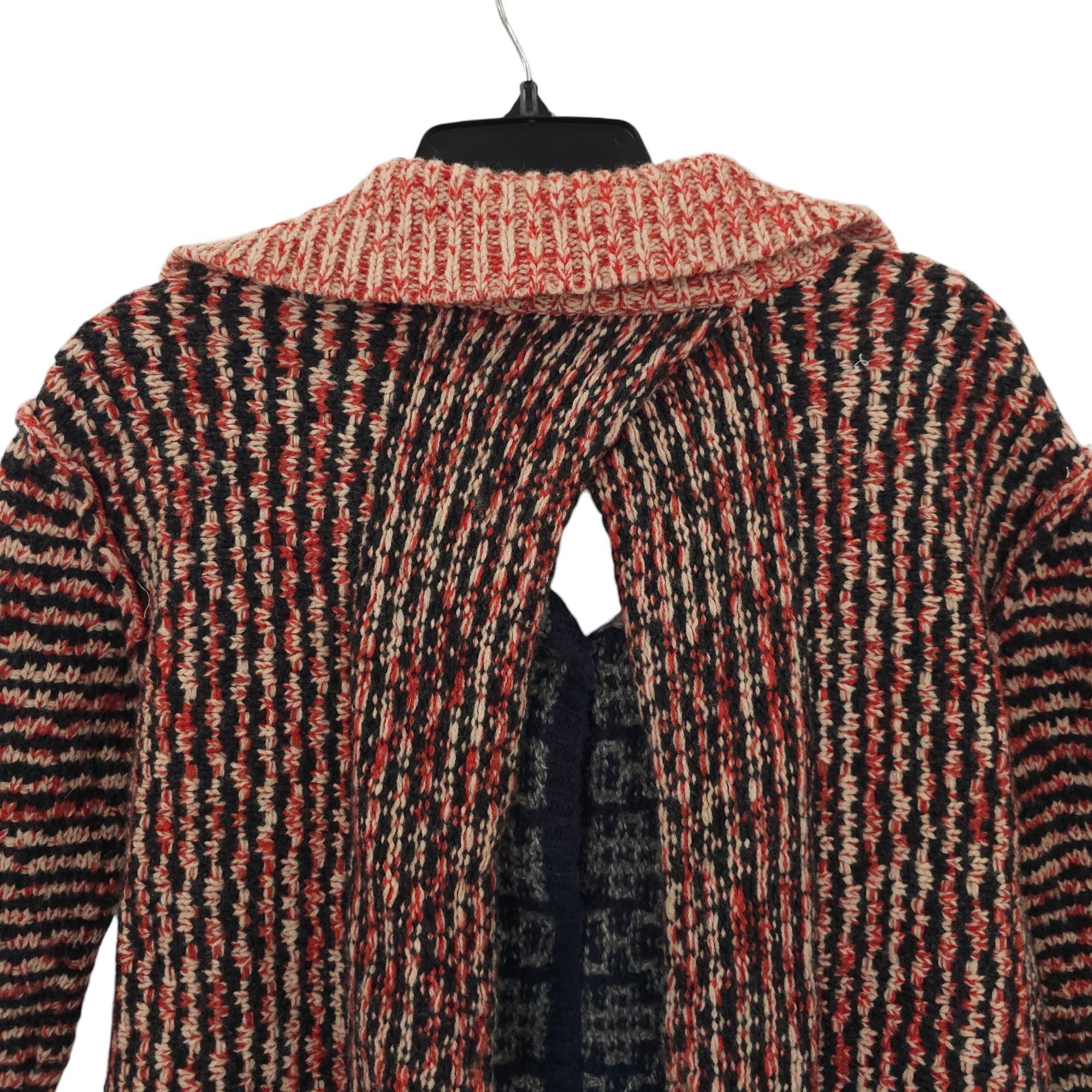 Free People Free People Open Back Sweater Womens S Striped Snap Front Size S / US 4 / IT 40 - 13 Thumbnail