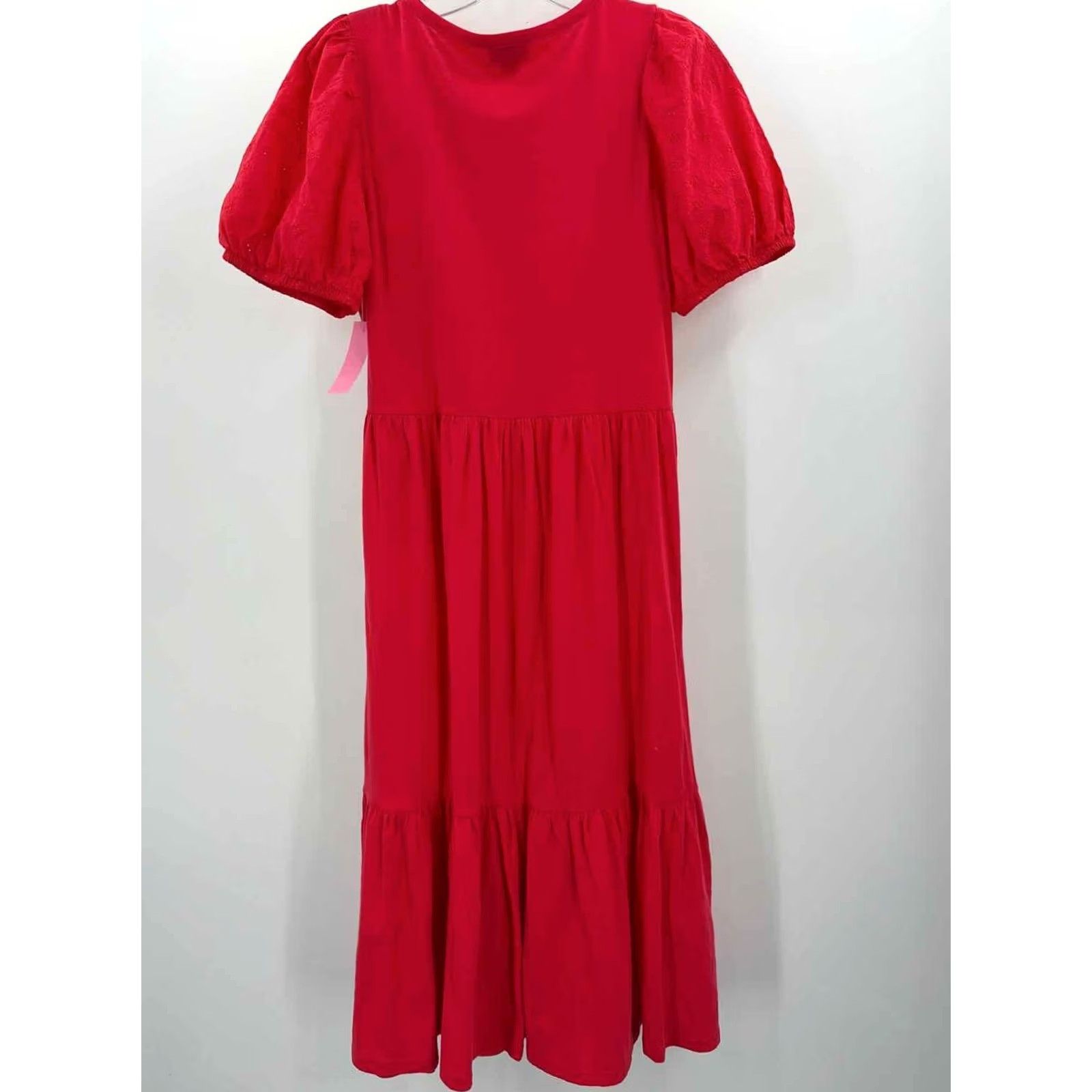 Vintage J Crew Midi Dress Size XS Red Long Sleeve Pre-Owned Size XS / US 0-2 / IT 36-38 - 2 Thumbnail